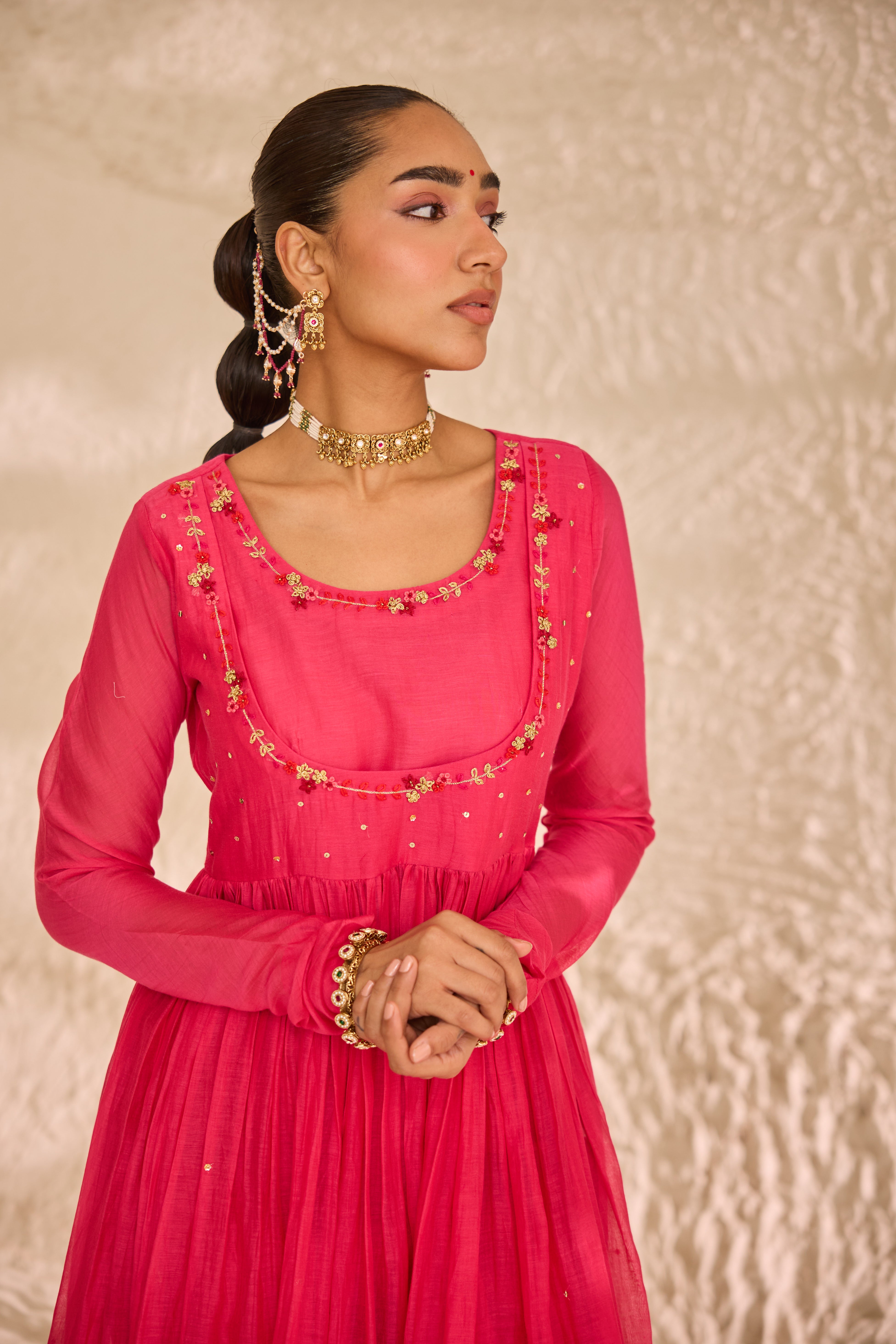 Preet Chanderi Kurta Set