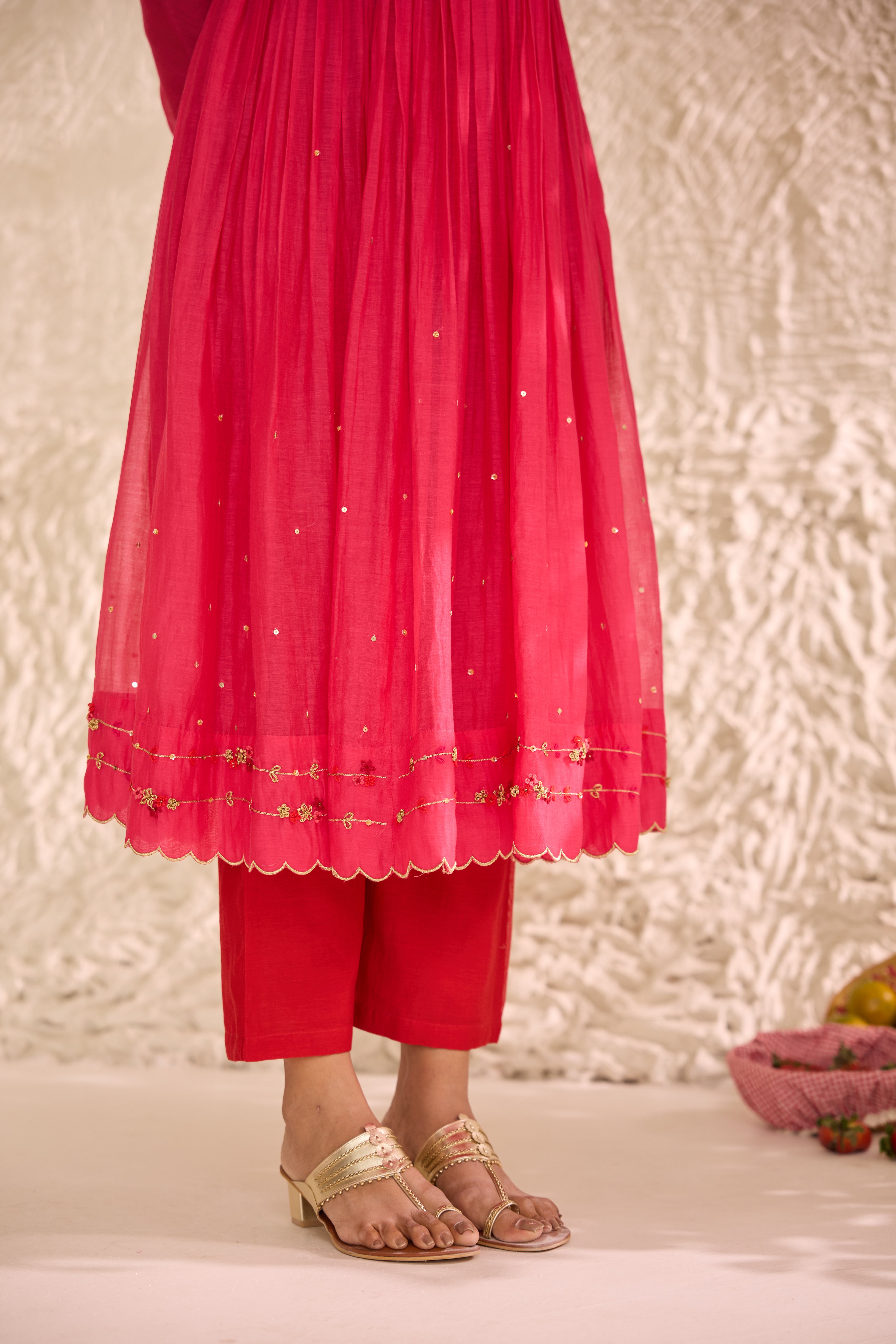 Preet Chanderi Kurta Set