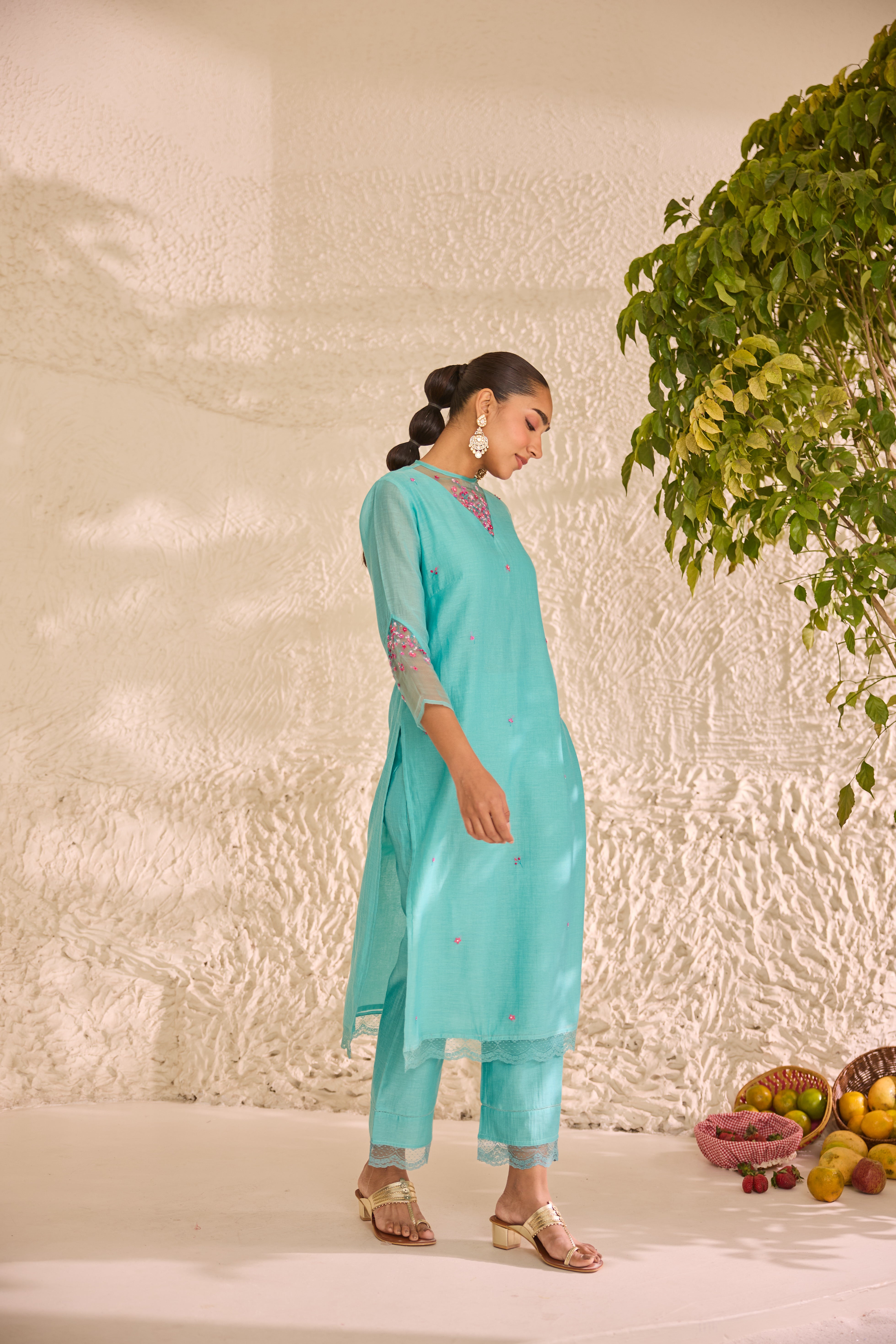 Lekha Chanderi Kurta Set