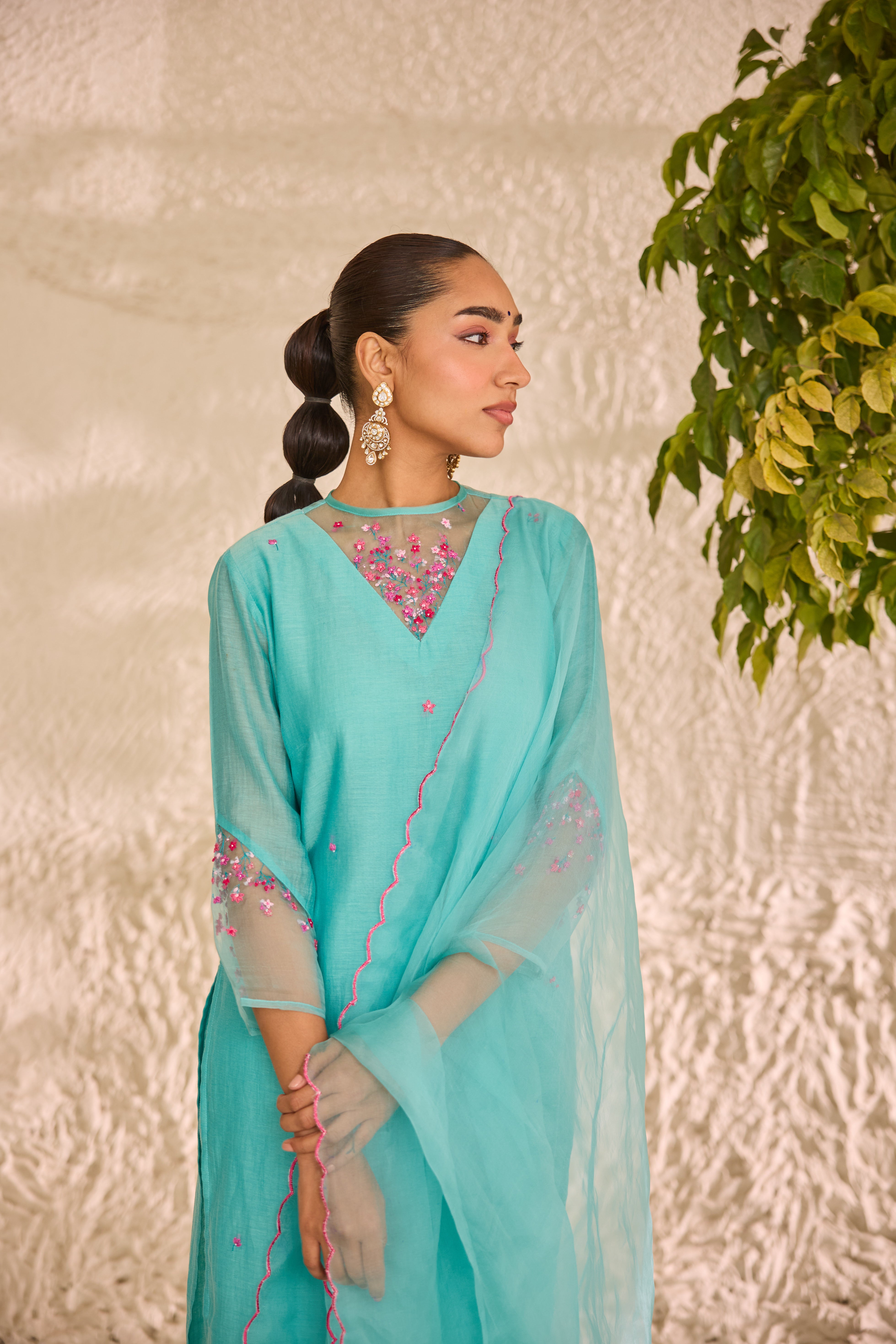 Lekha Chanderi Kurta Set