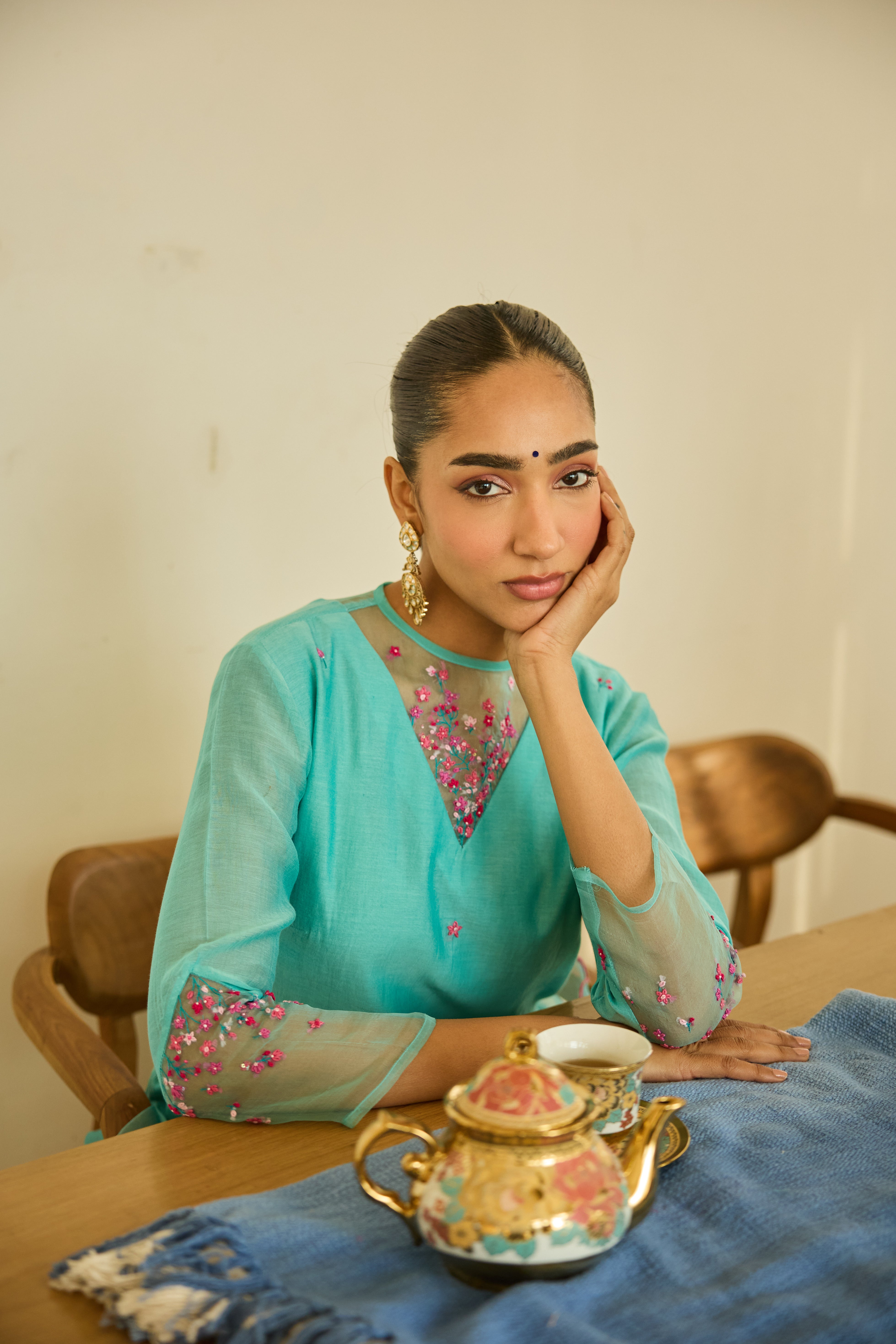 Lekha Chanderi Kurta Set