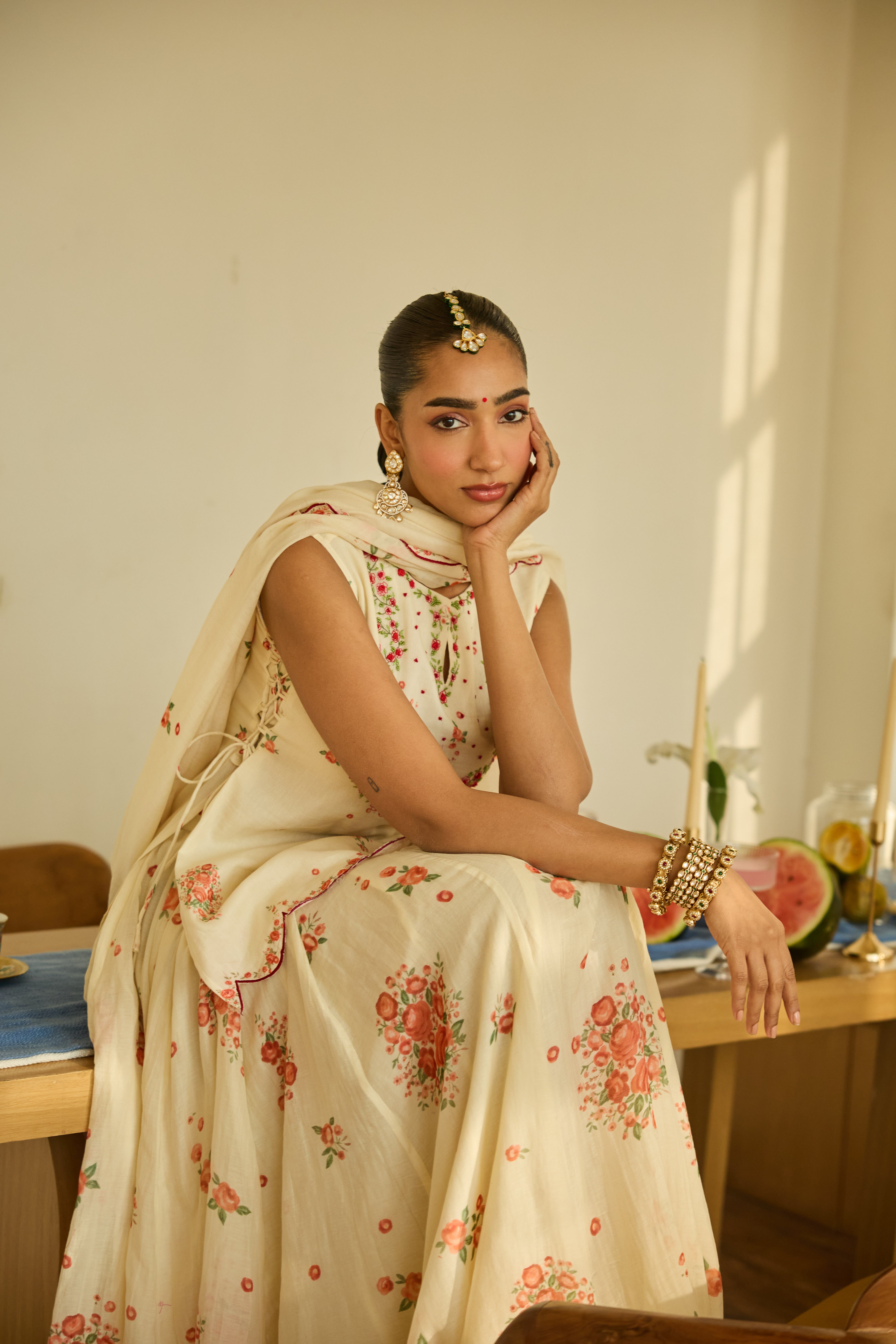 Abeera Chanderi Lehenga Set