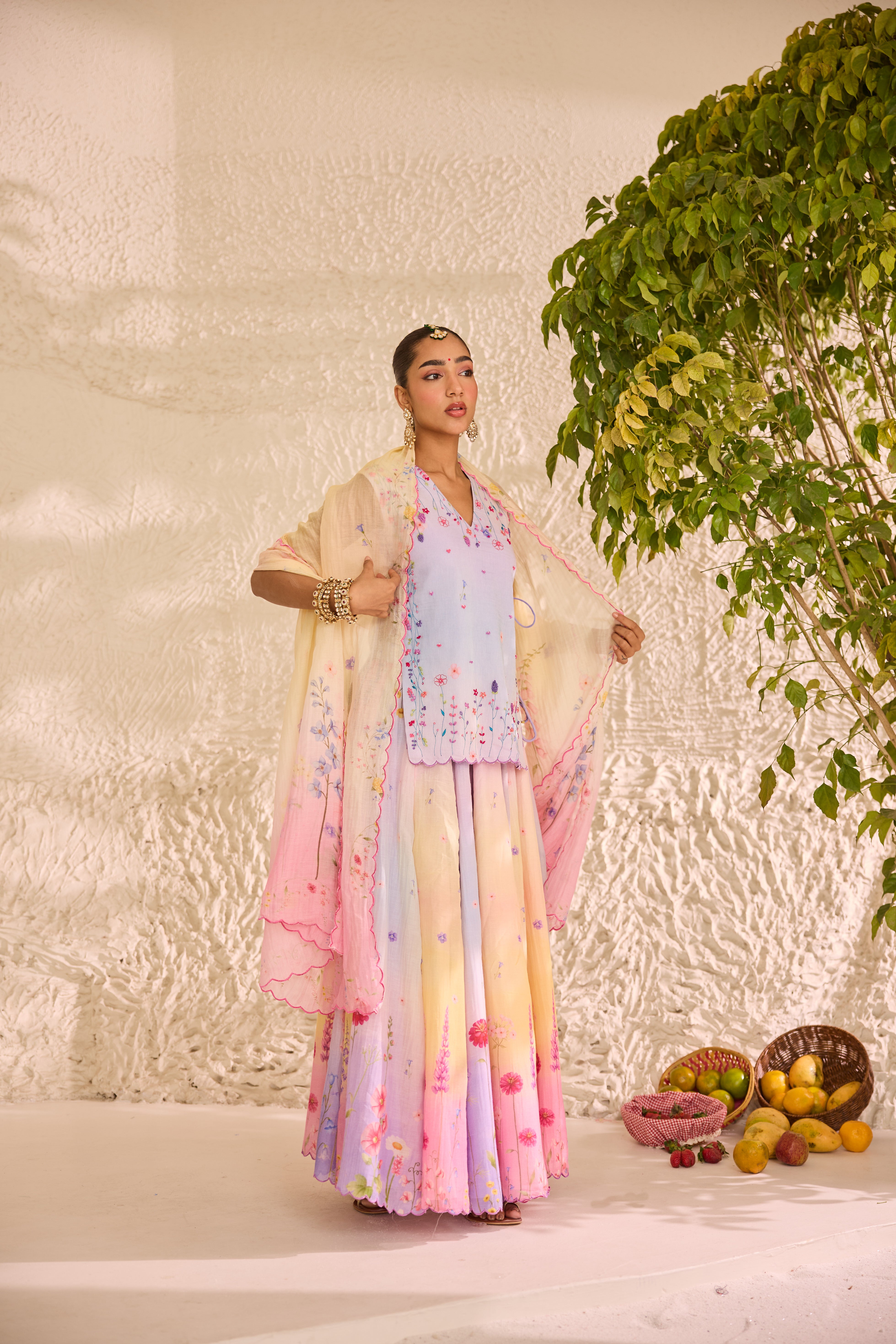 Varnima Chanderi Lehenga Set