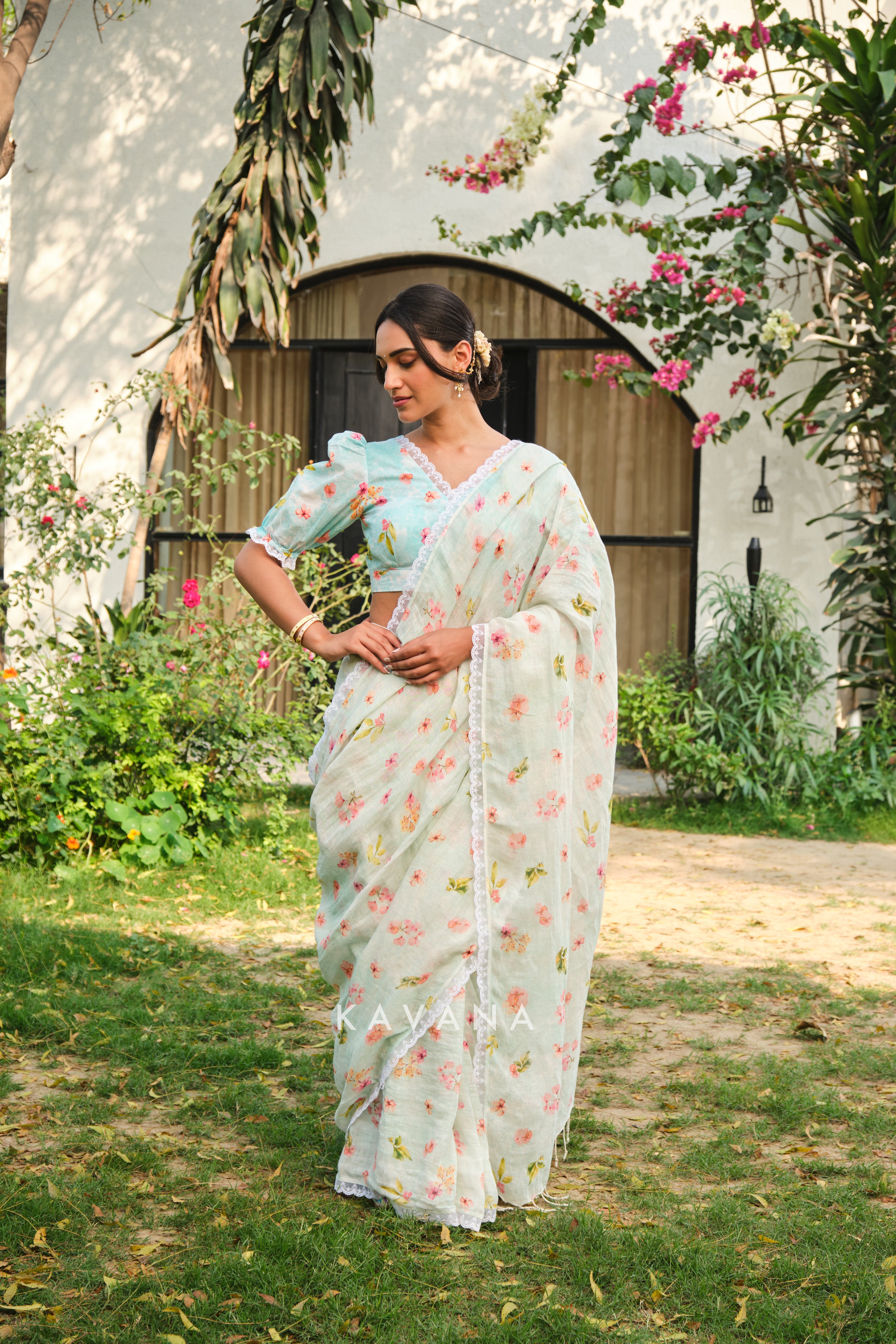 Morning dew sari