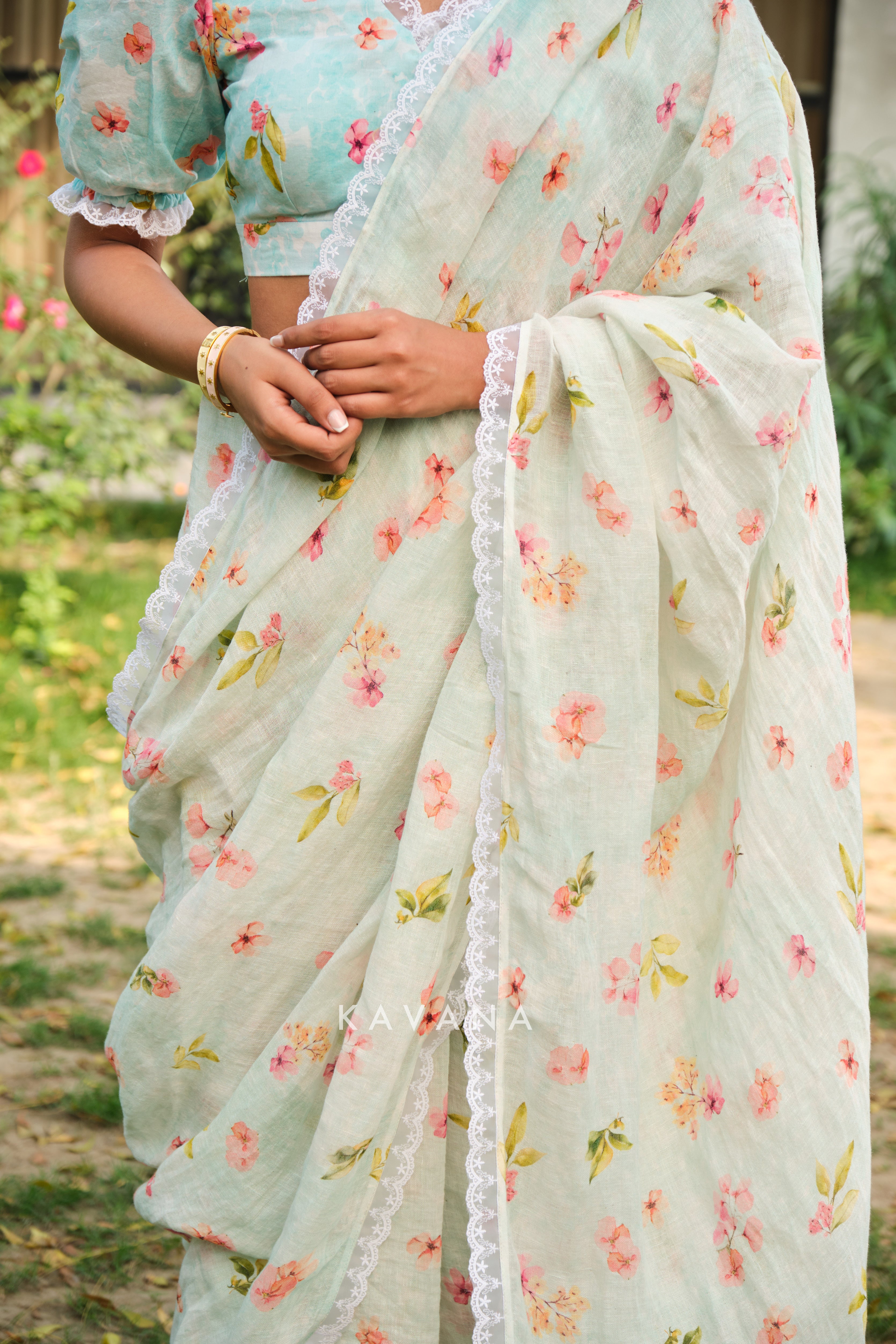 Morning dew sari
