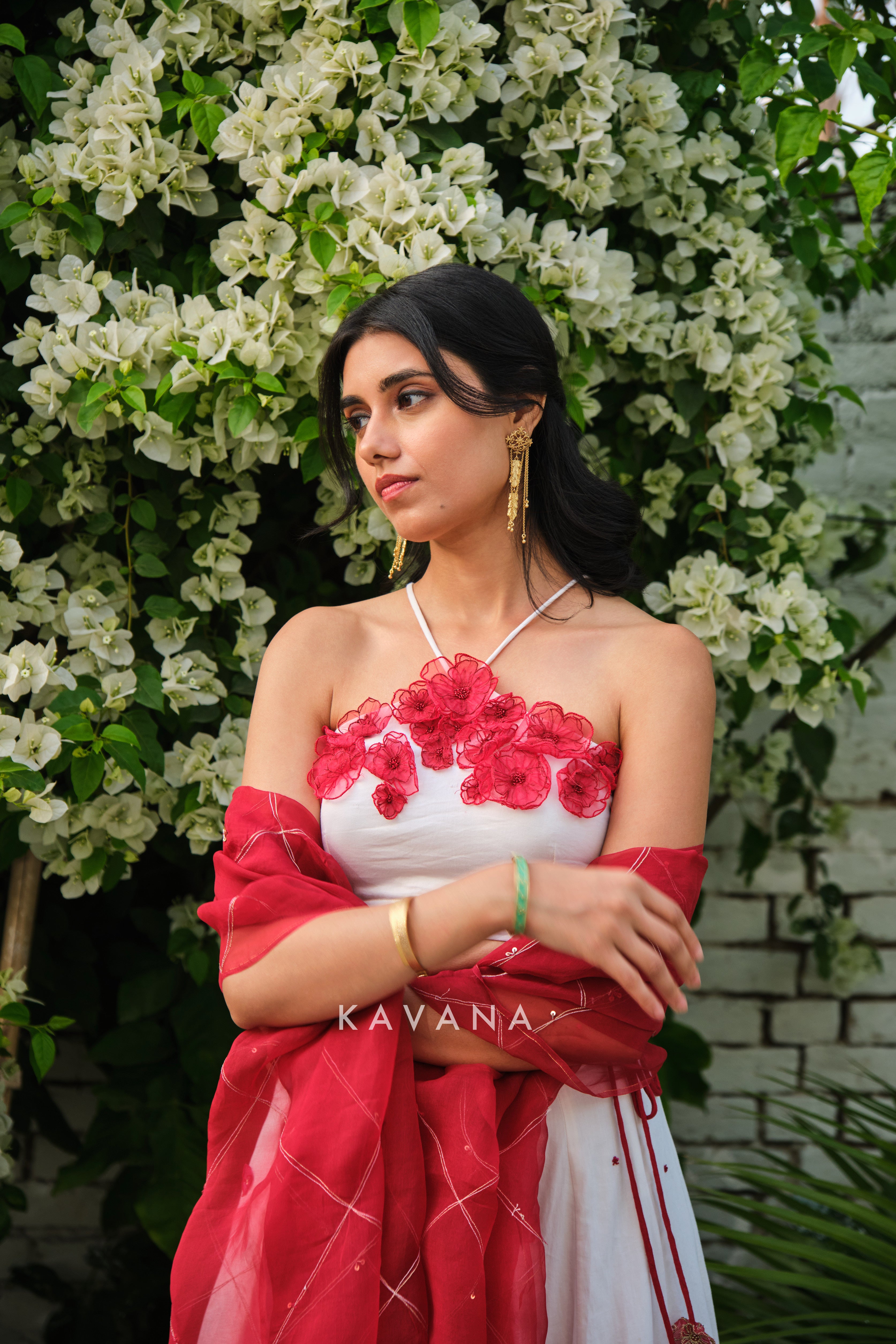 Anaar dana lehenge set