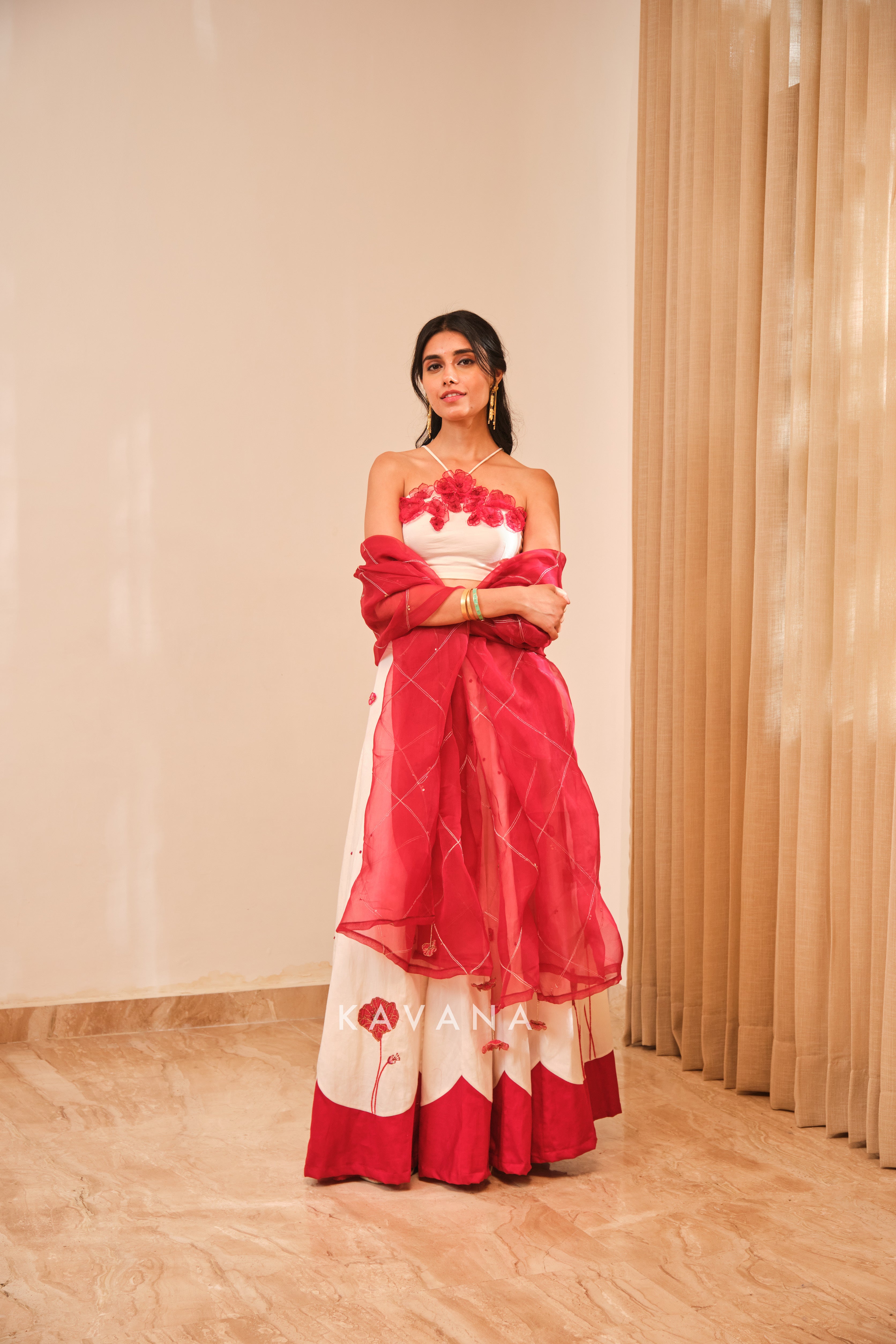 Anaar dana lehenge set