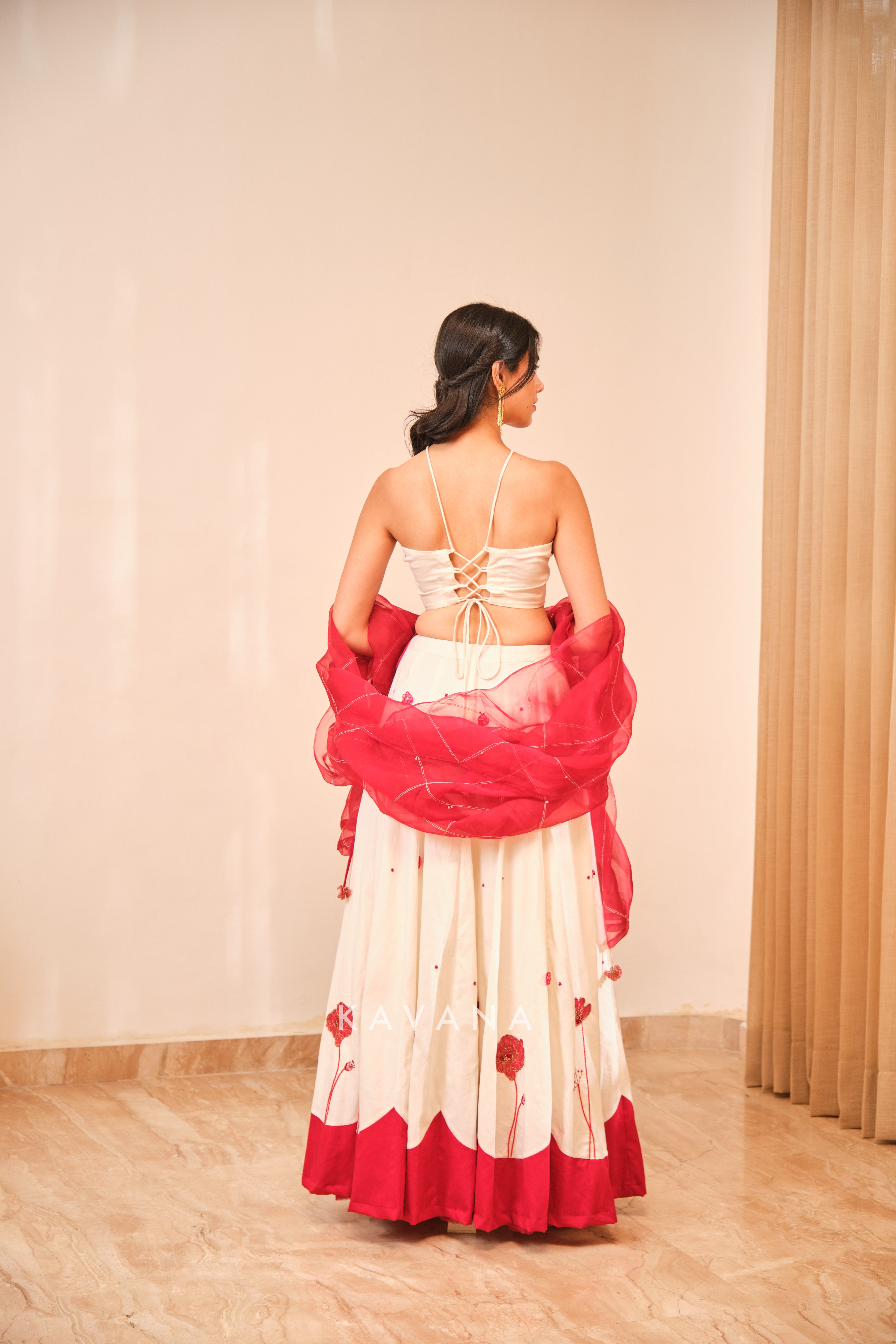 Anaar dana lehenge set