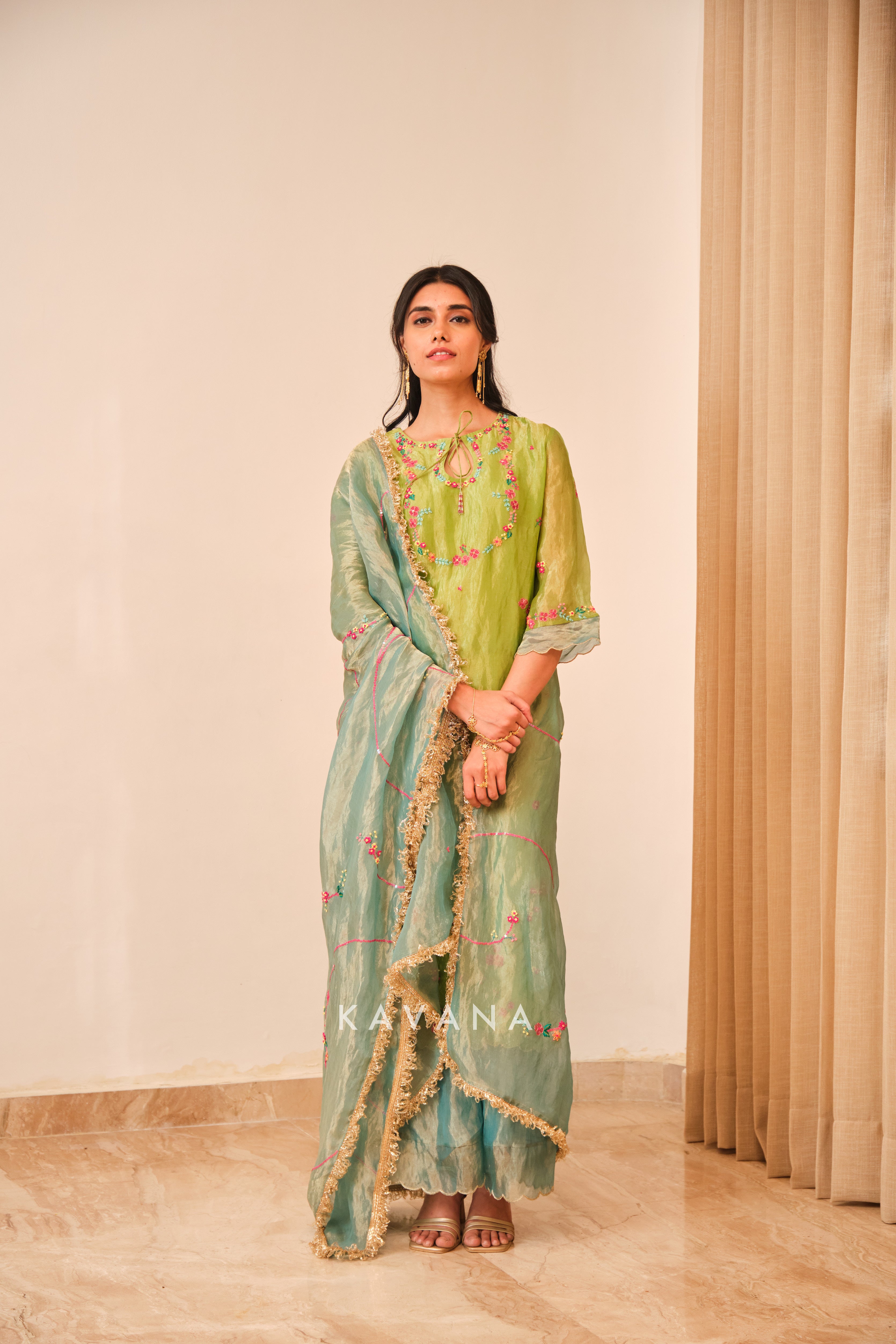 Emerald bloom kurta set