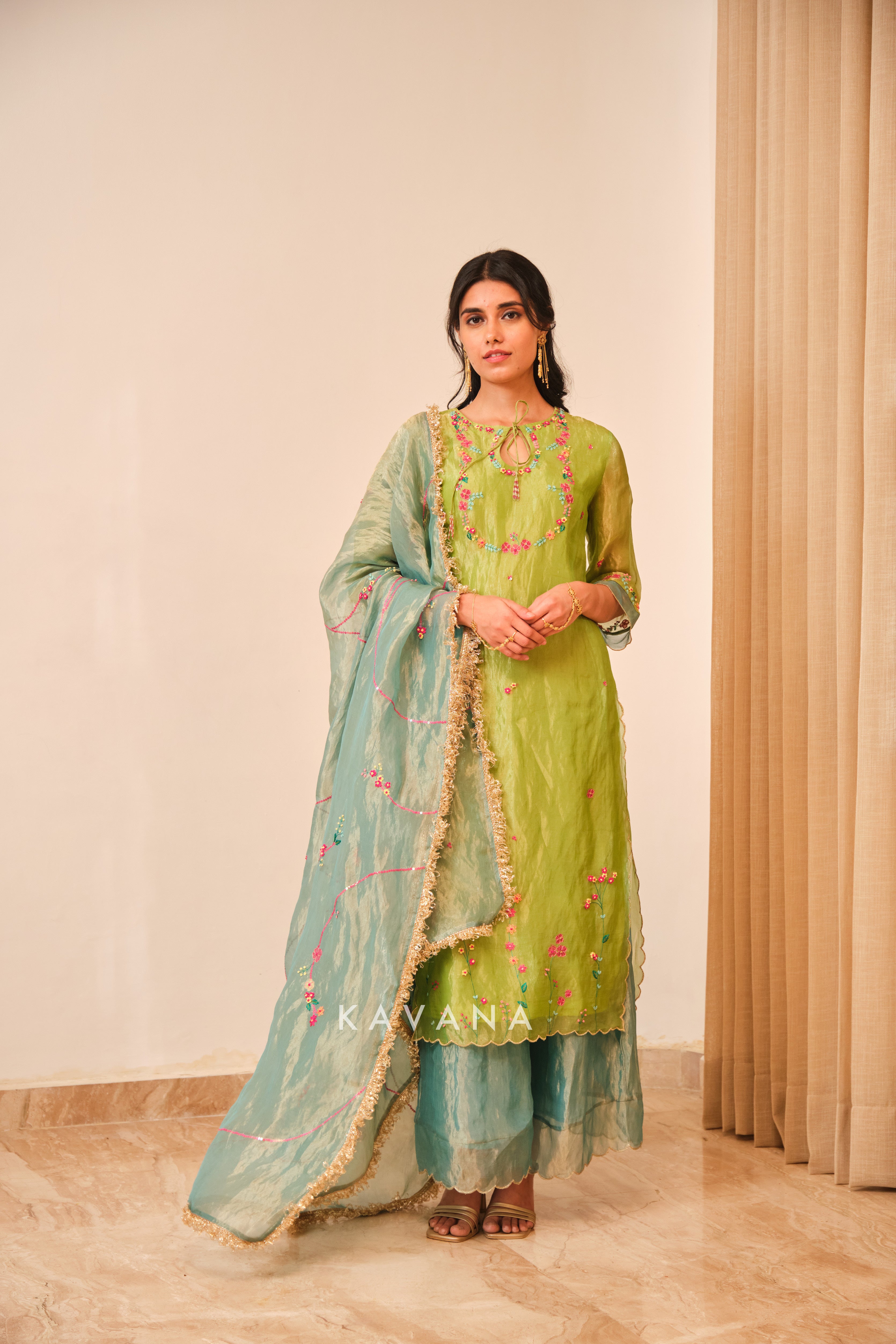 Emerald bloom kurta set