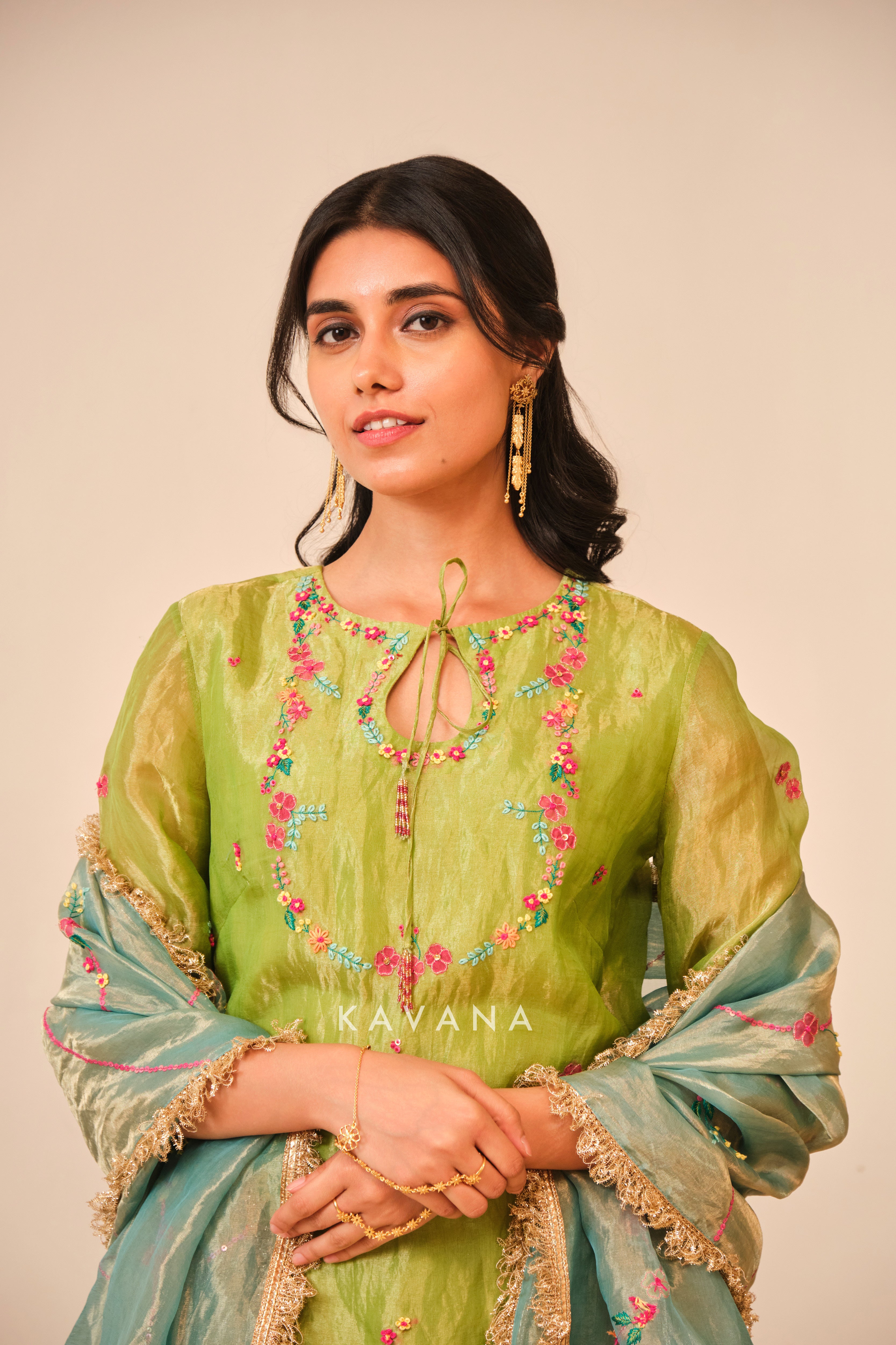 Emerald bloom kurta set