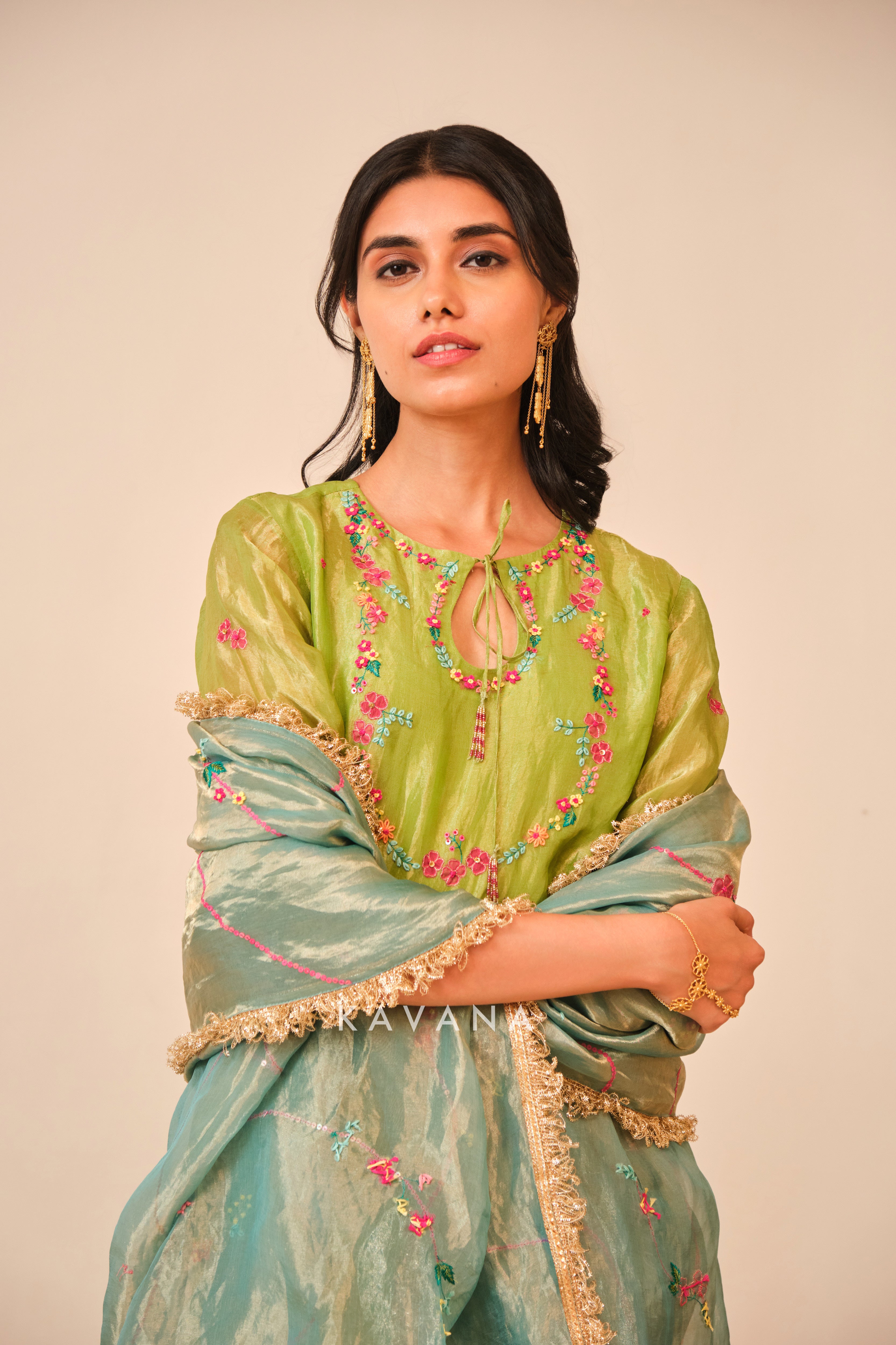 Emerald bloom kurta set