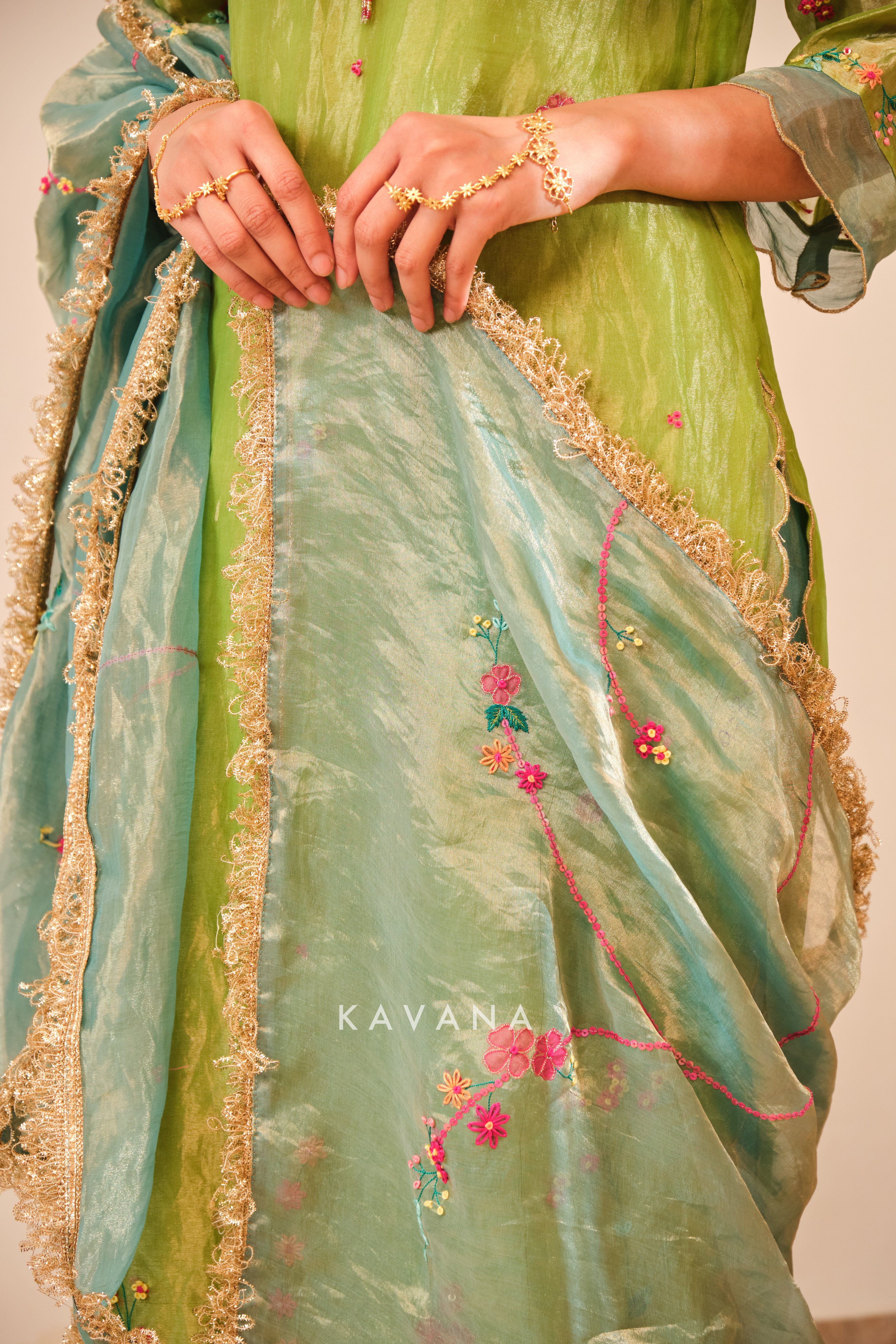 Emerald bloom kurta set
