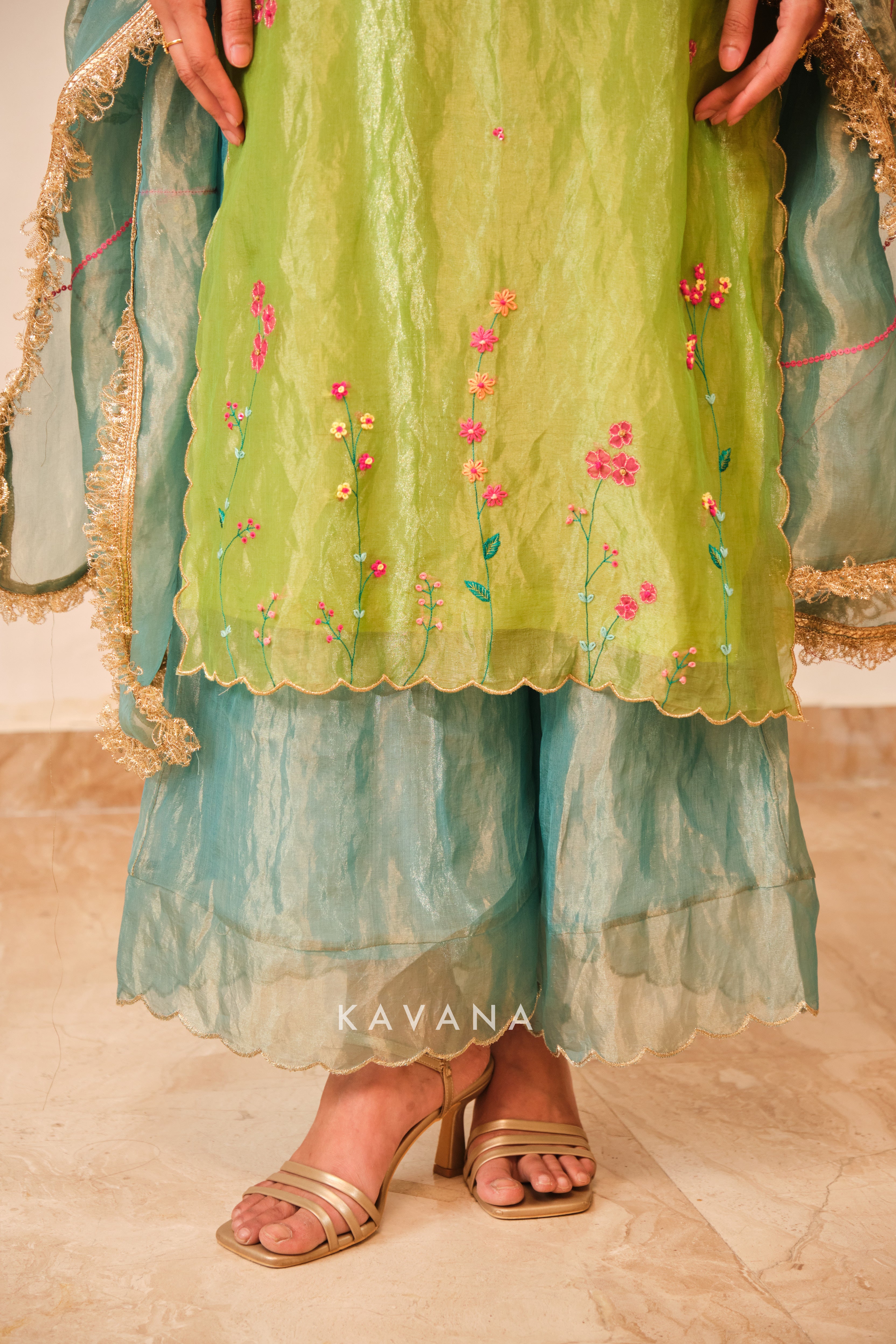 Emerald bloom kurta set