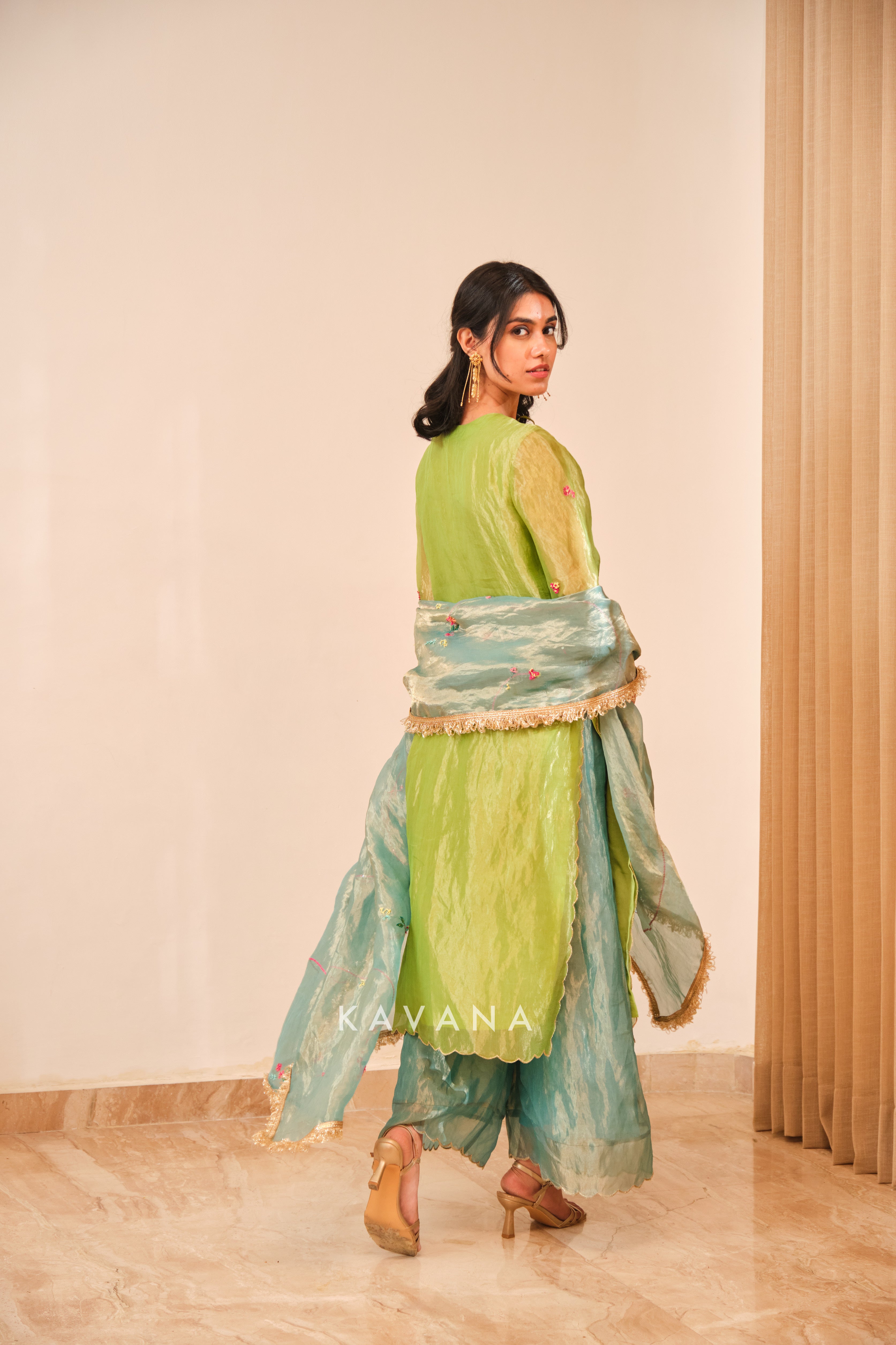 Emerald bloom kurta set