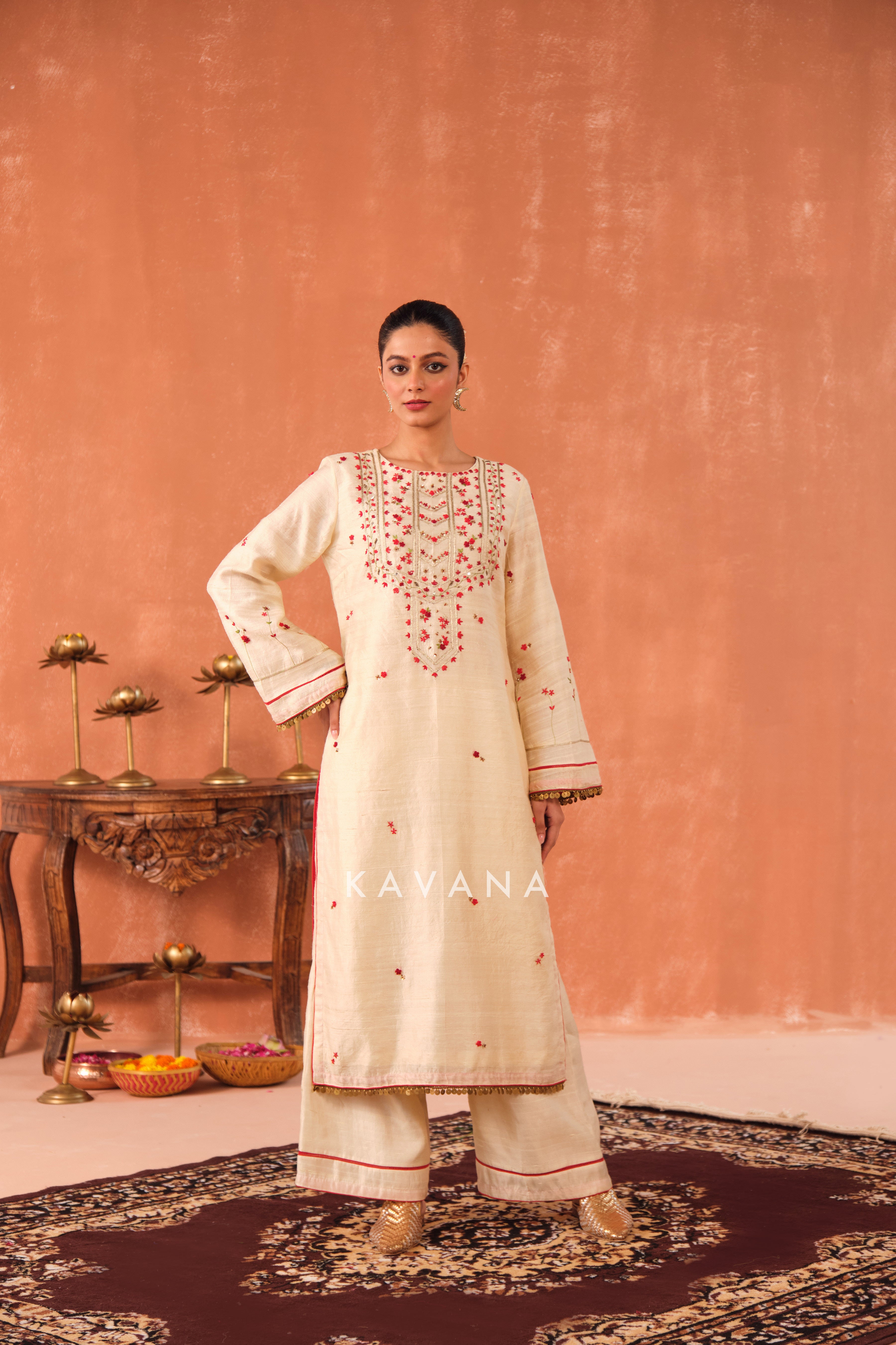Ritu Raw Silk Kurta Set