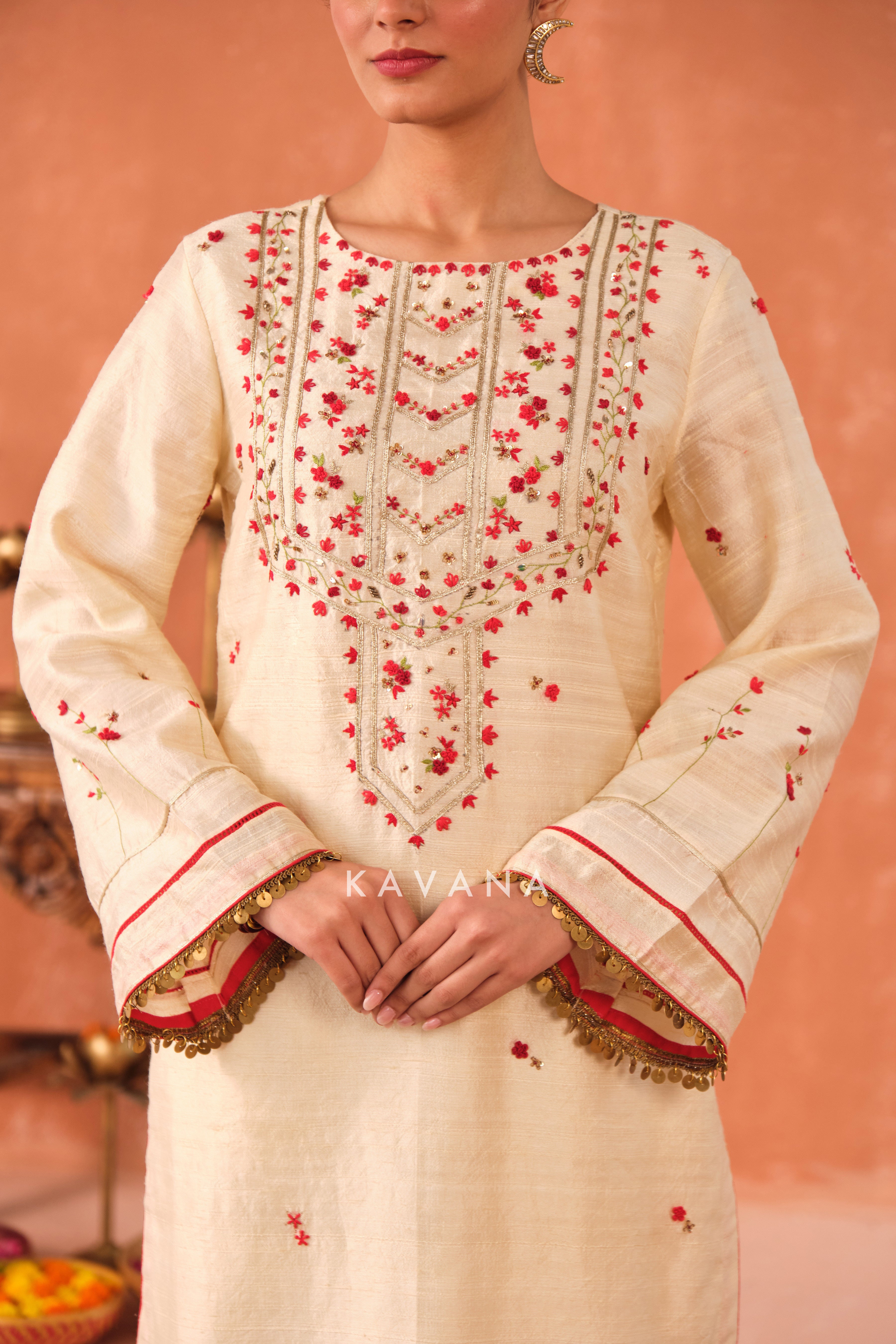 Ritu Raw Silk Kurta Set