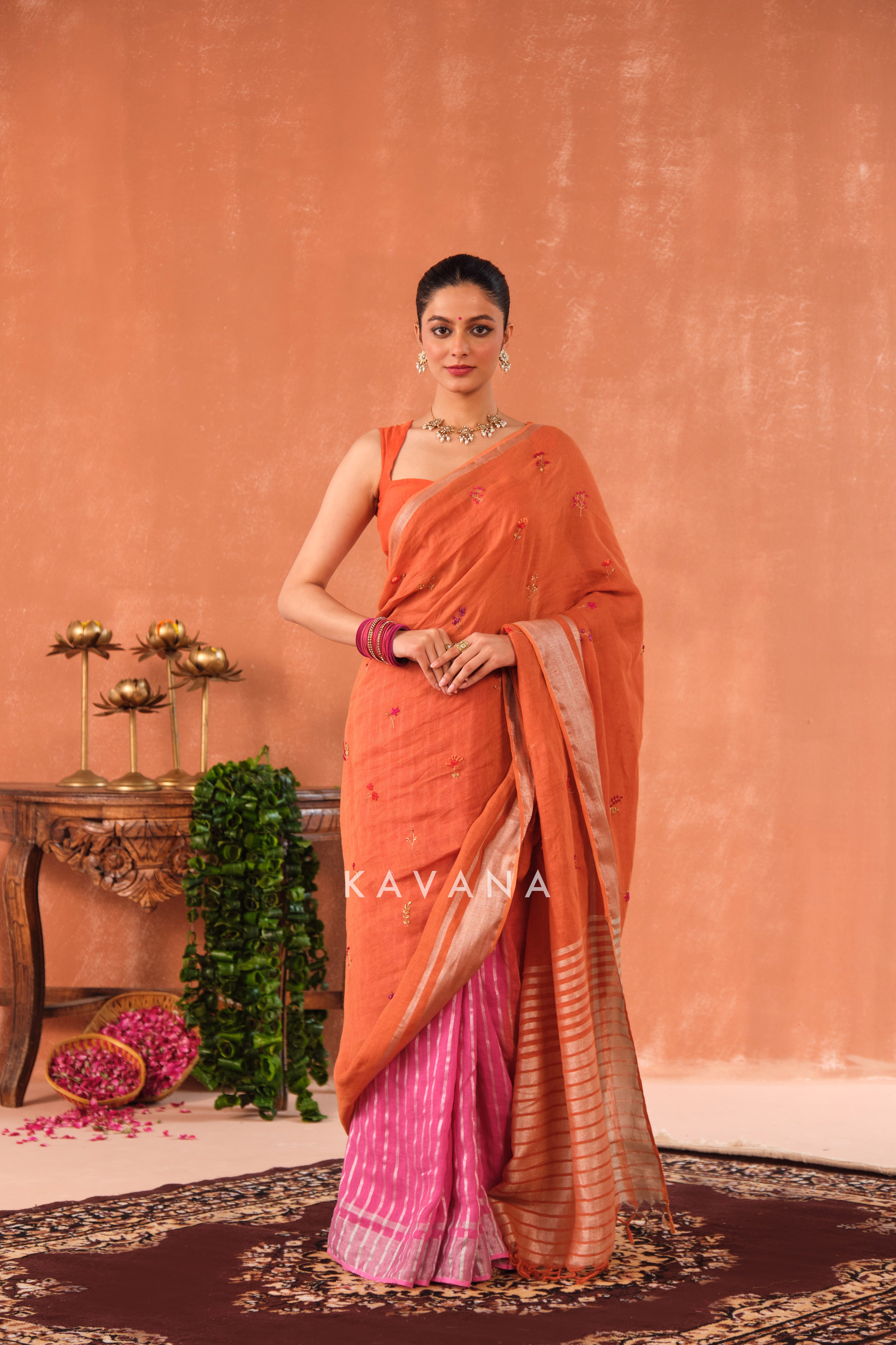 Ragini Linen Sari