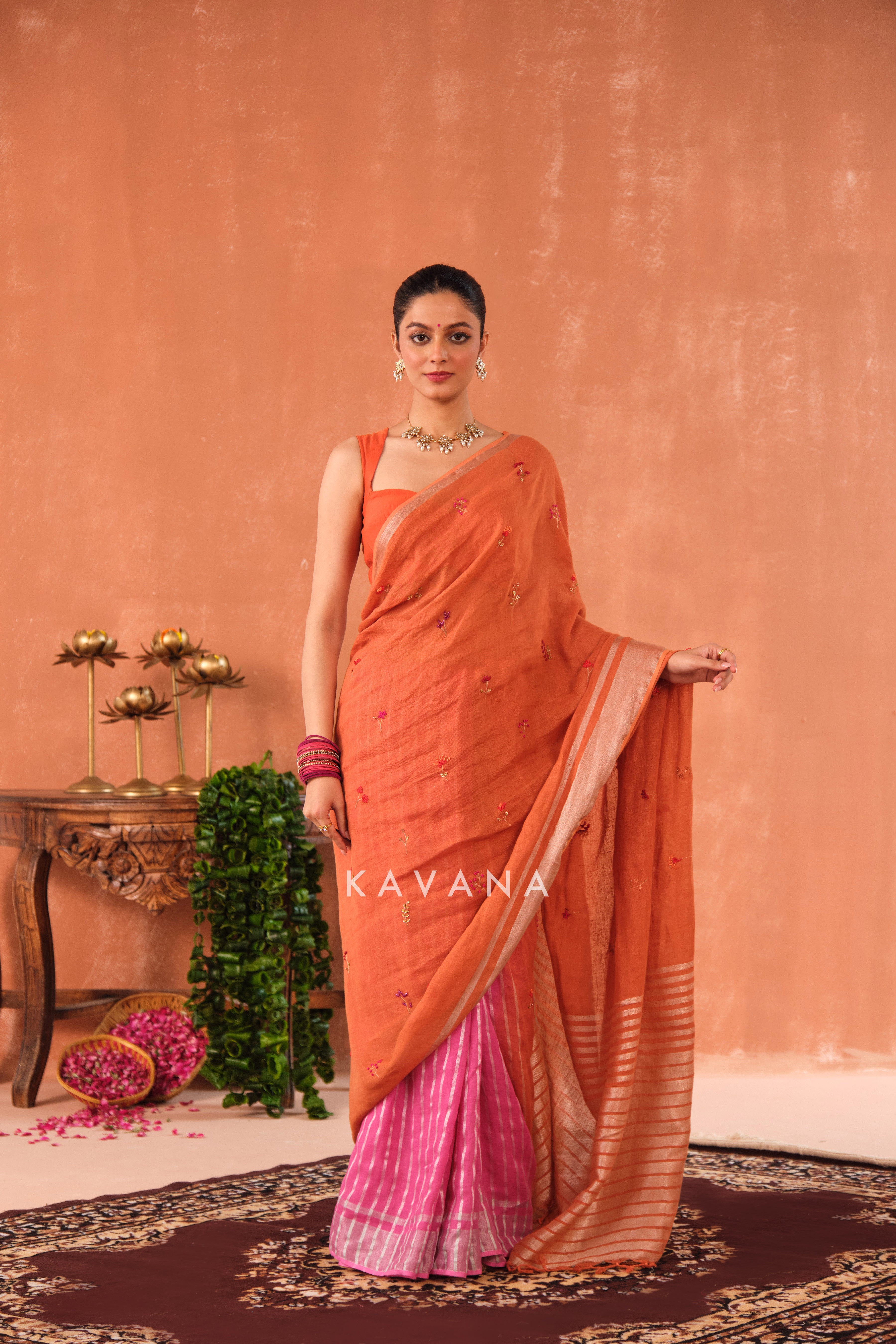 Ragini Linen Sari