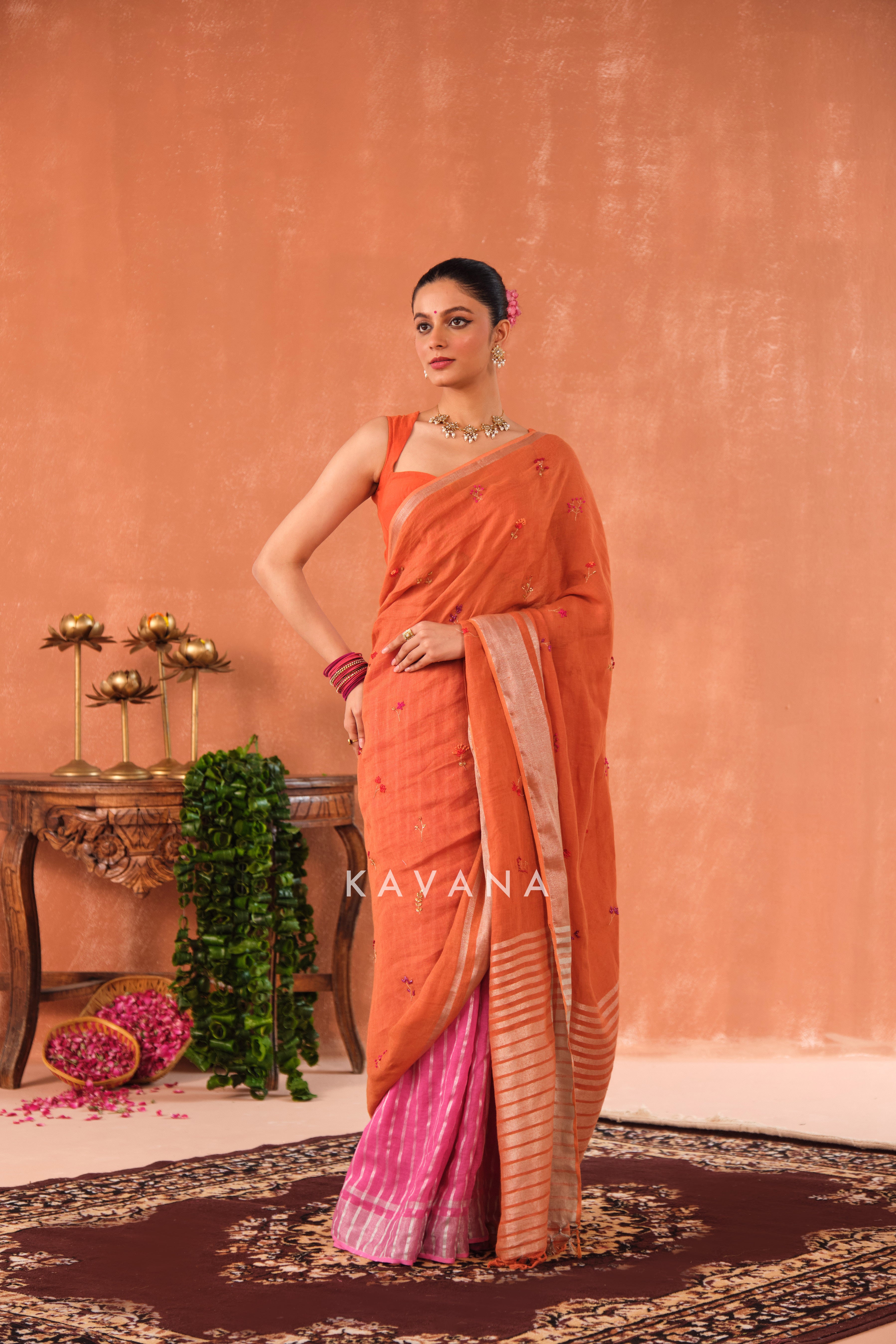 Ragini Linen Sari