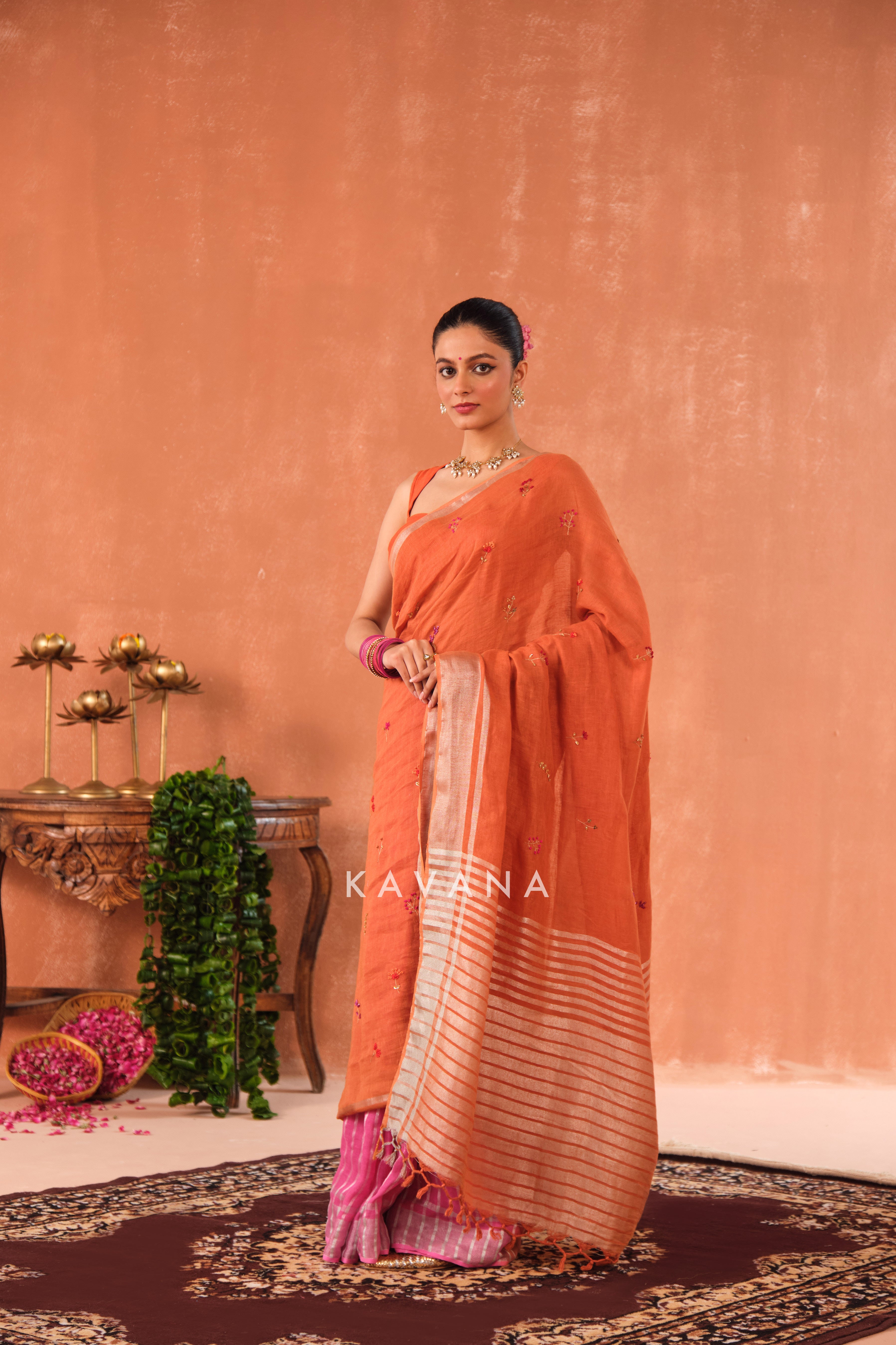 Ragini Linen Sari