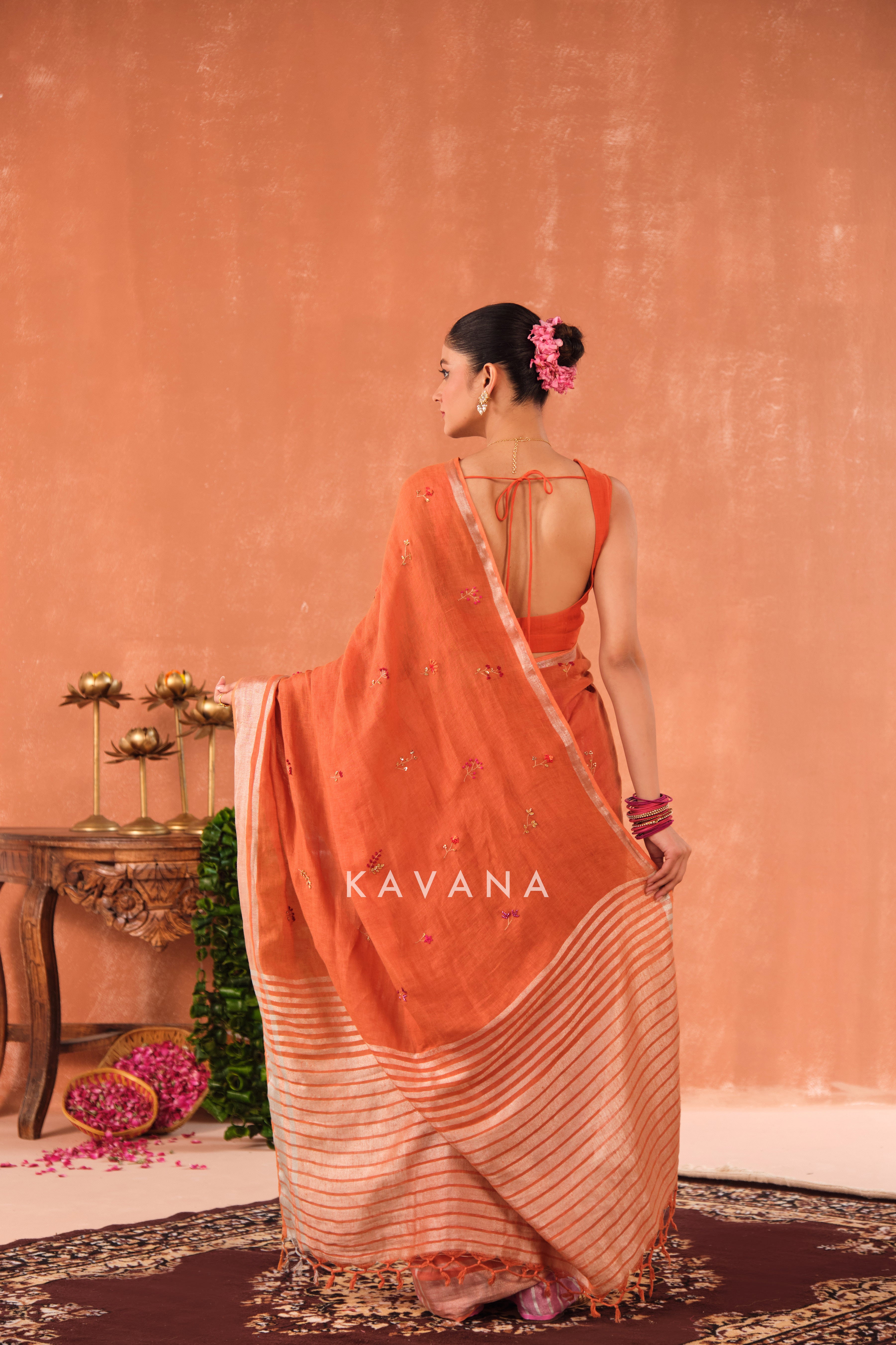 Ragini Linen Sari