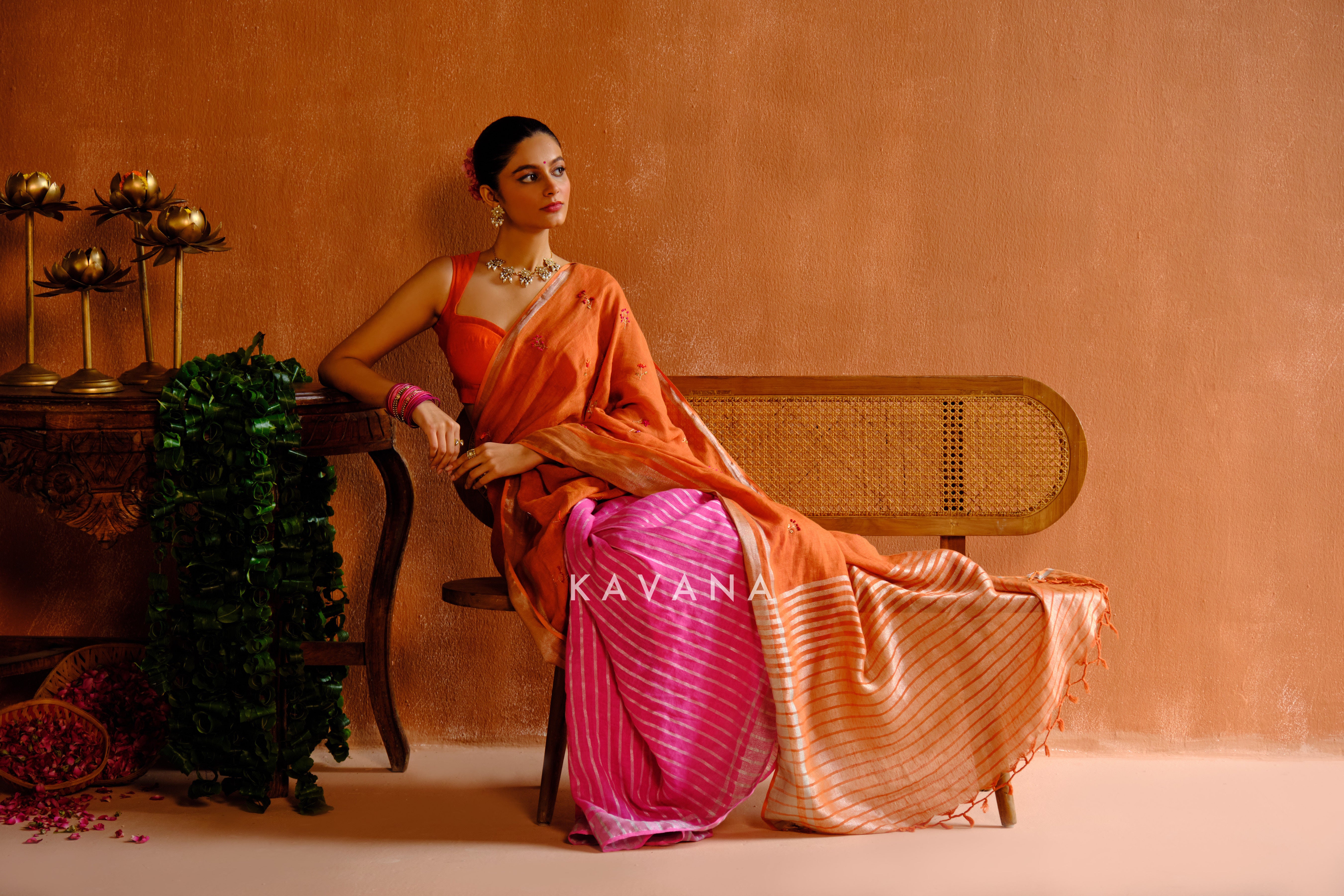 Ragini Linen Sari