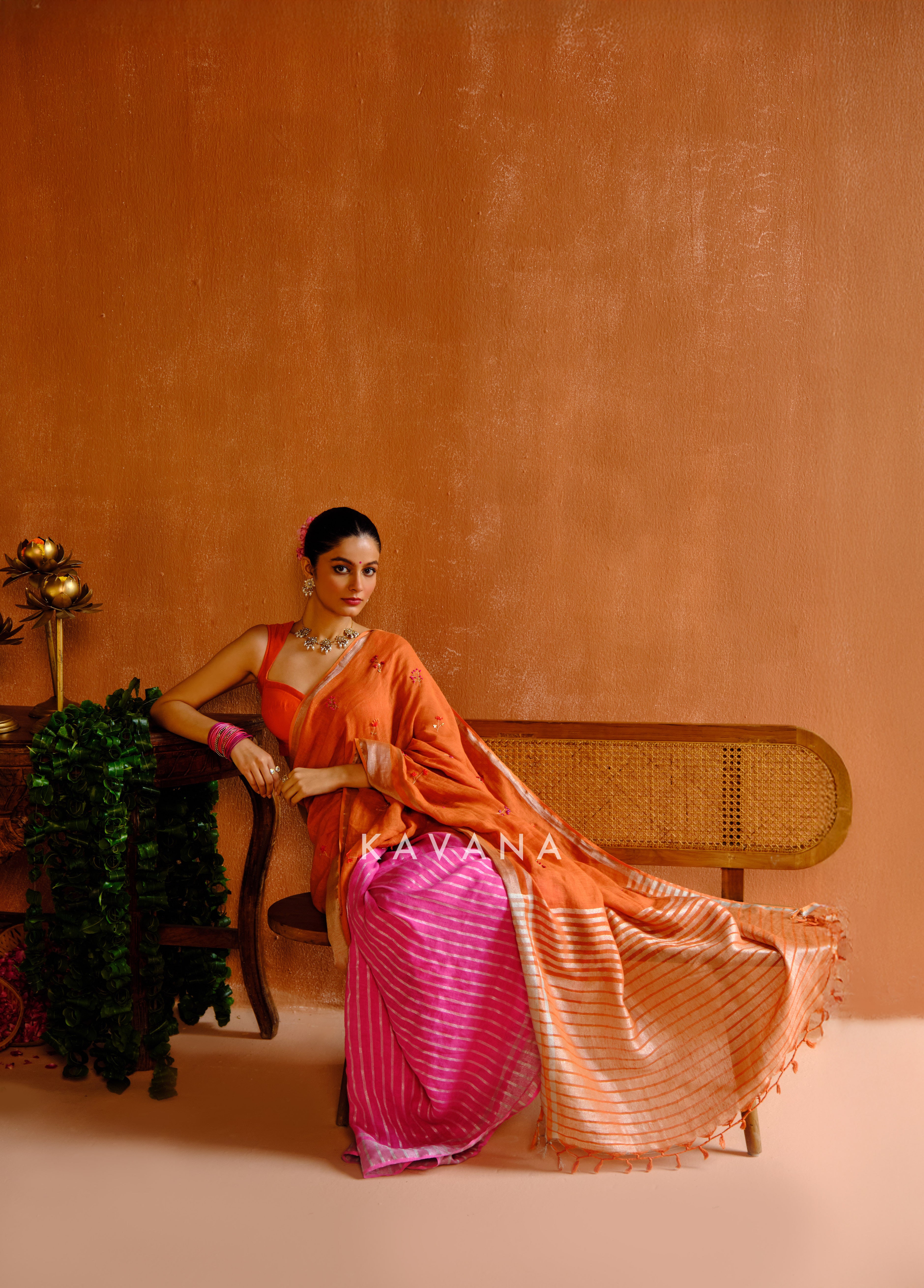 Ragini Linen Sari