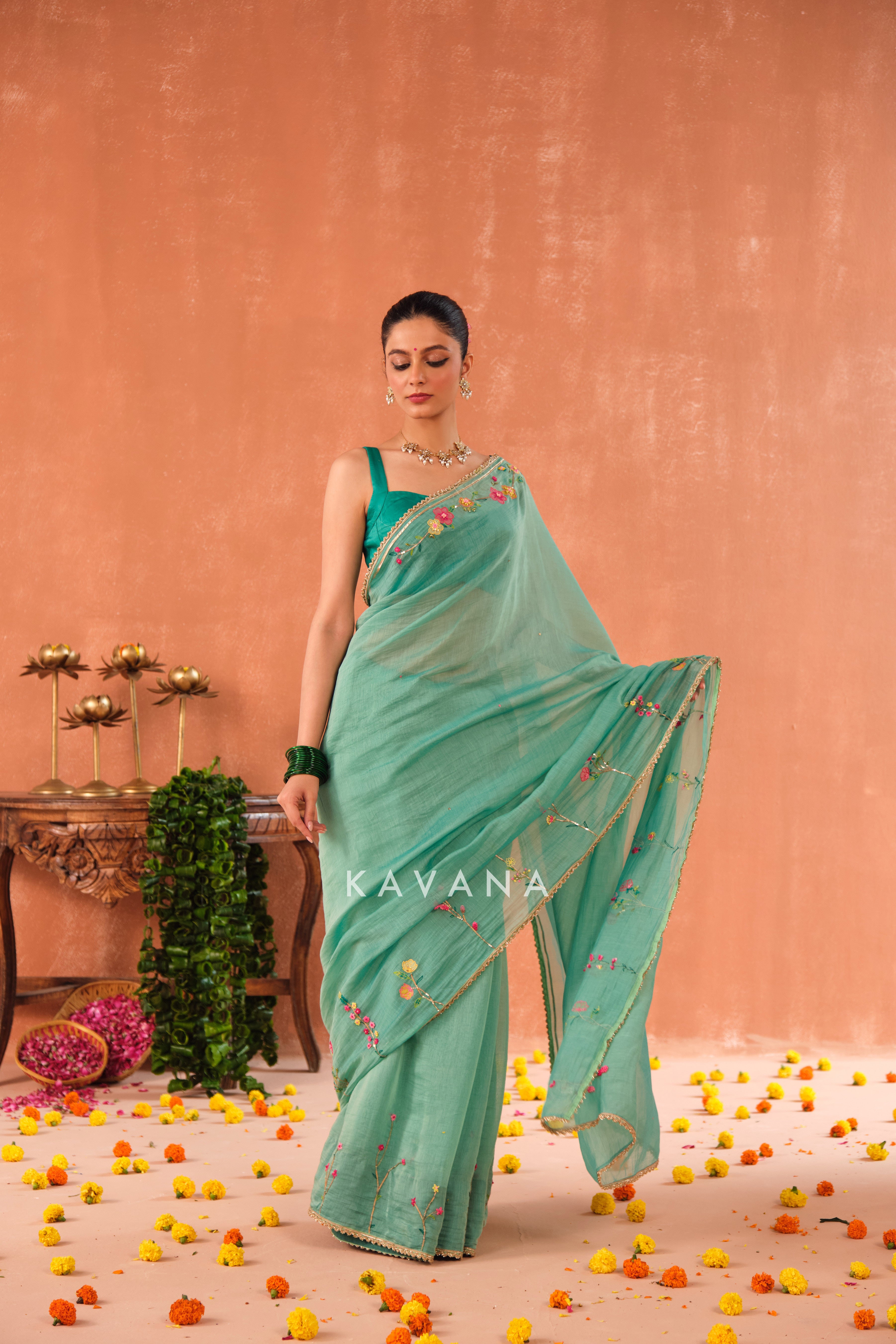 Shyama Chanderi Sari