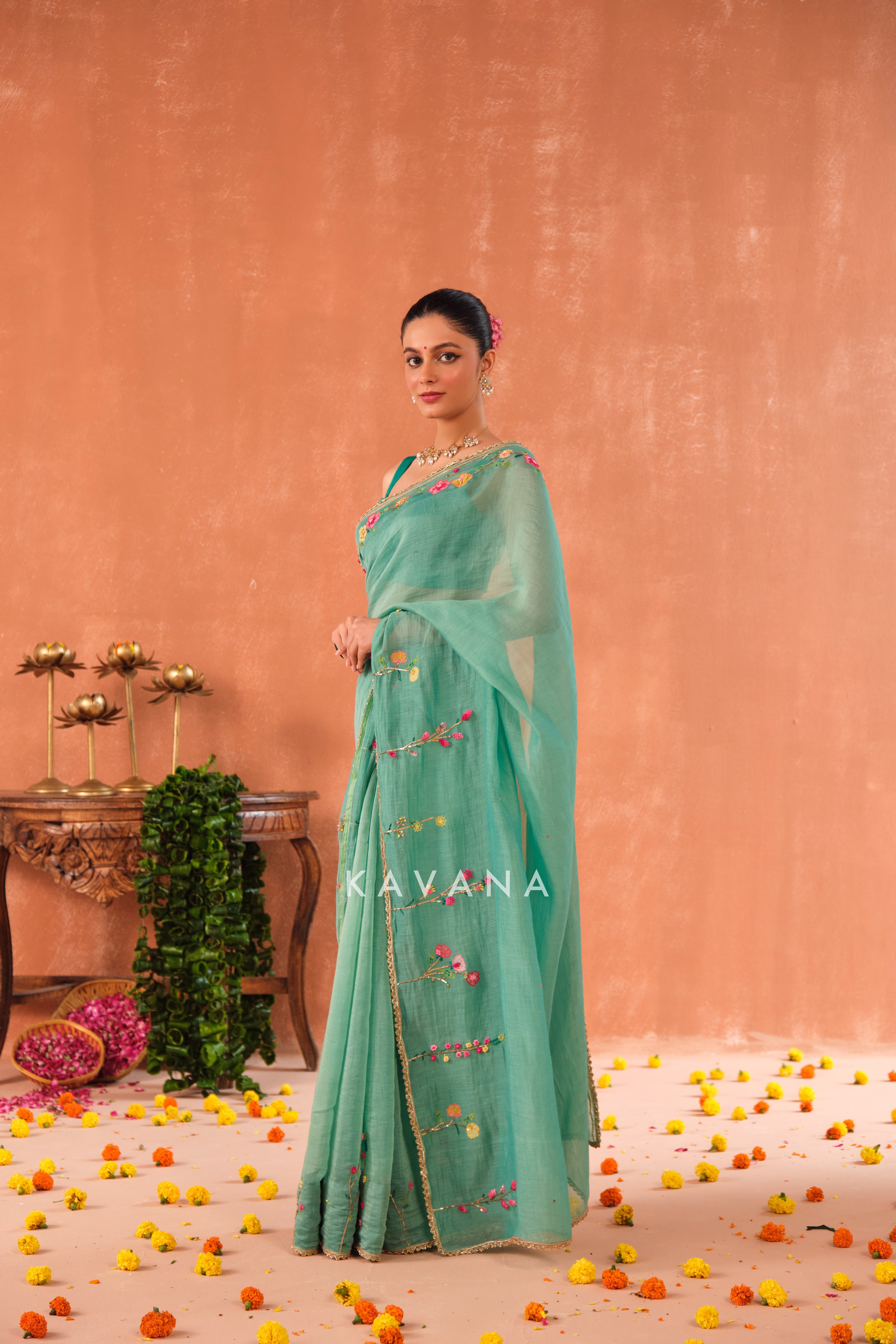 Shyama Chanderi Sari