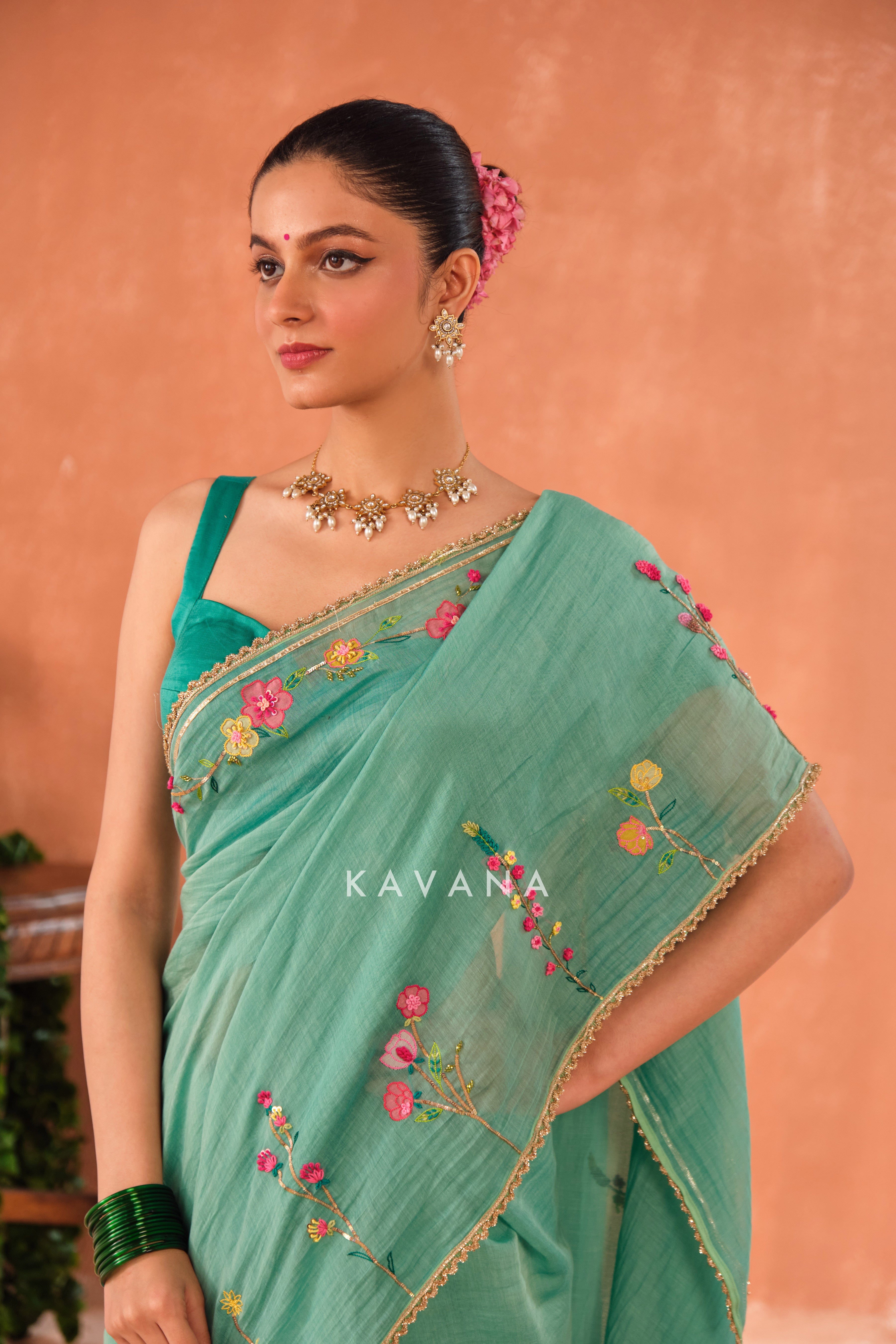Shyama Chanderi Sari