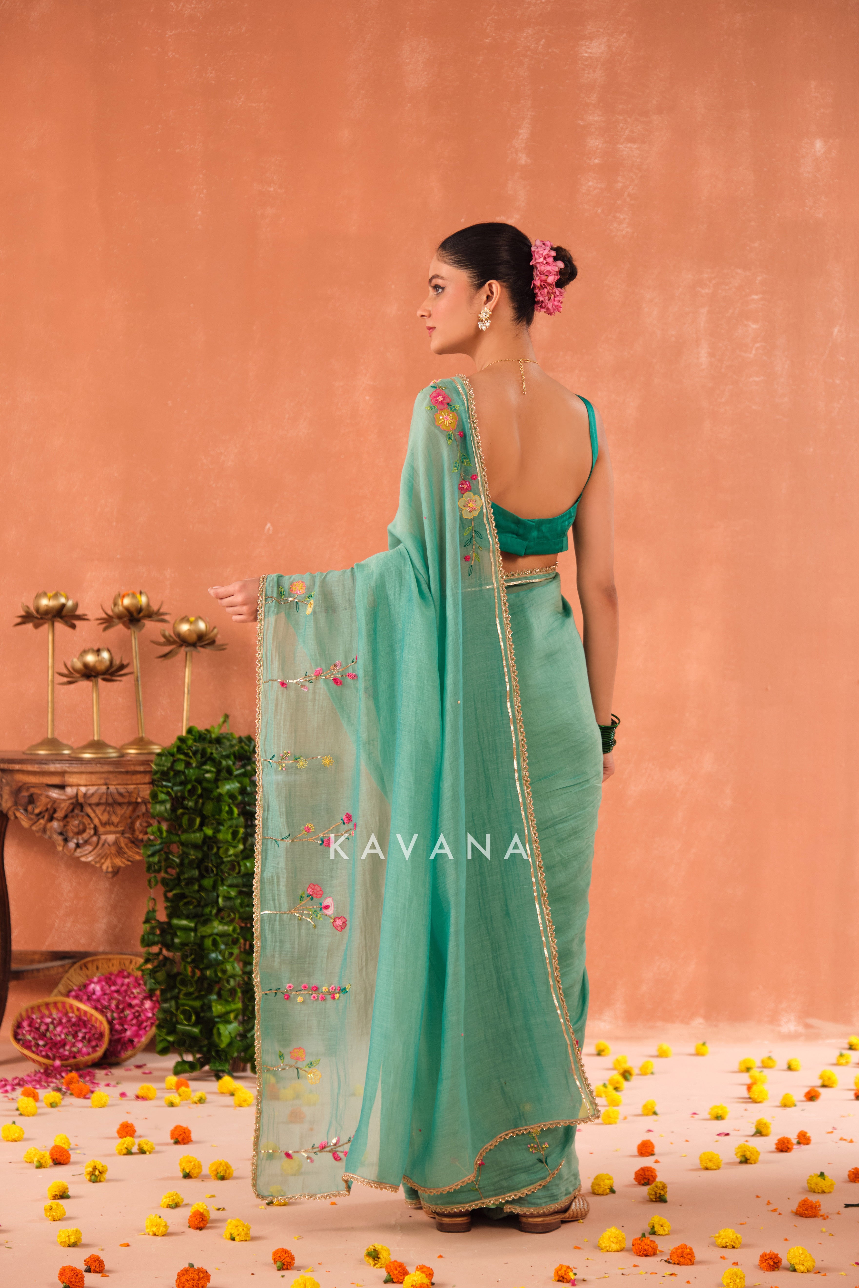 Shyama Chanderi Sari