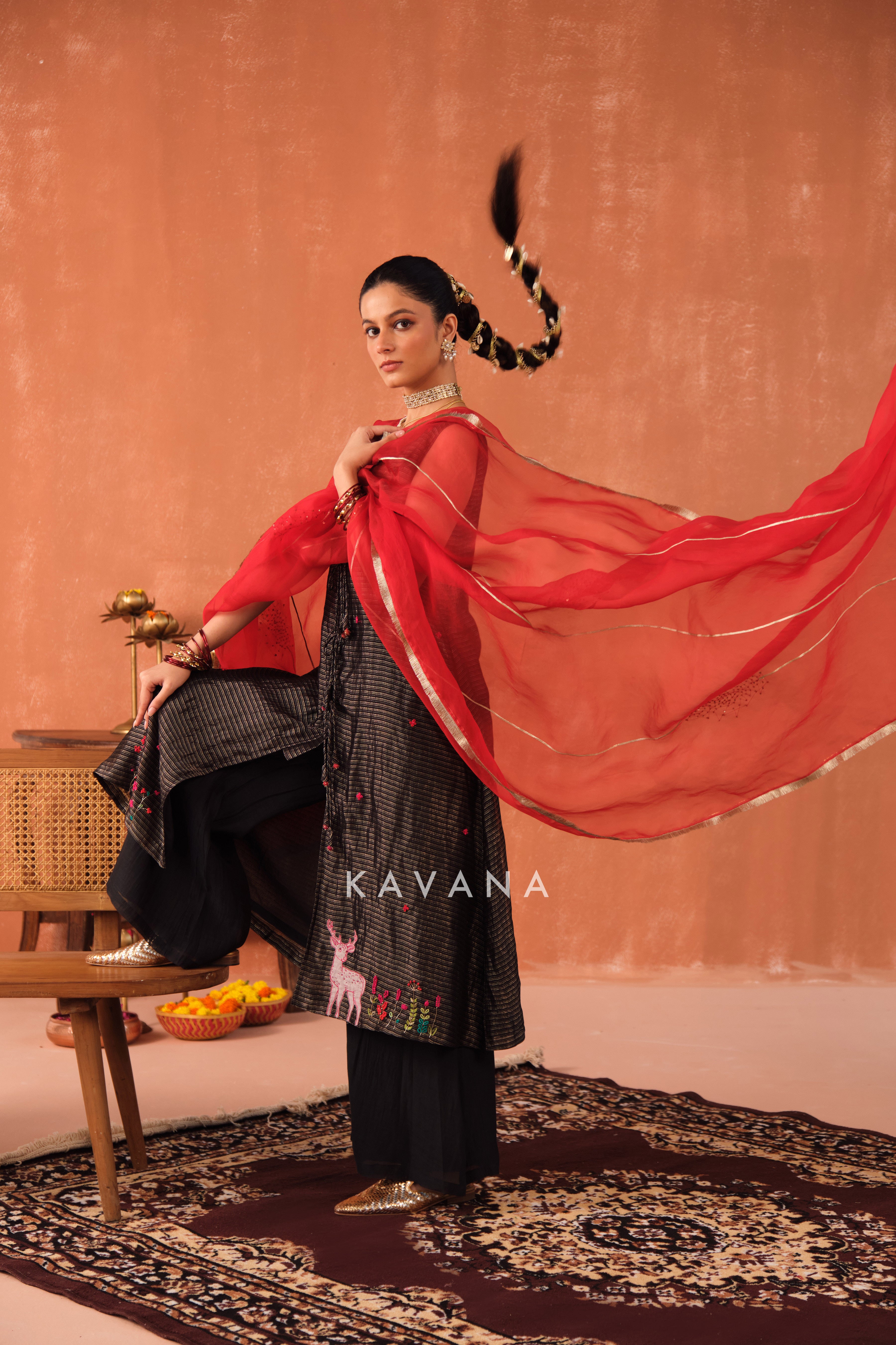 Paavni Chanderi Kurta Set