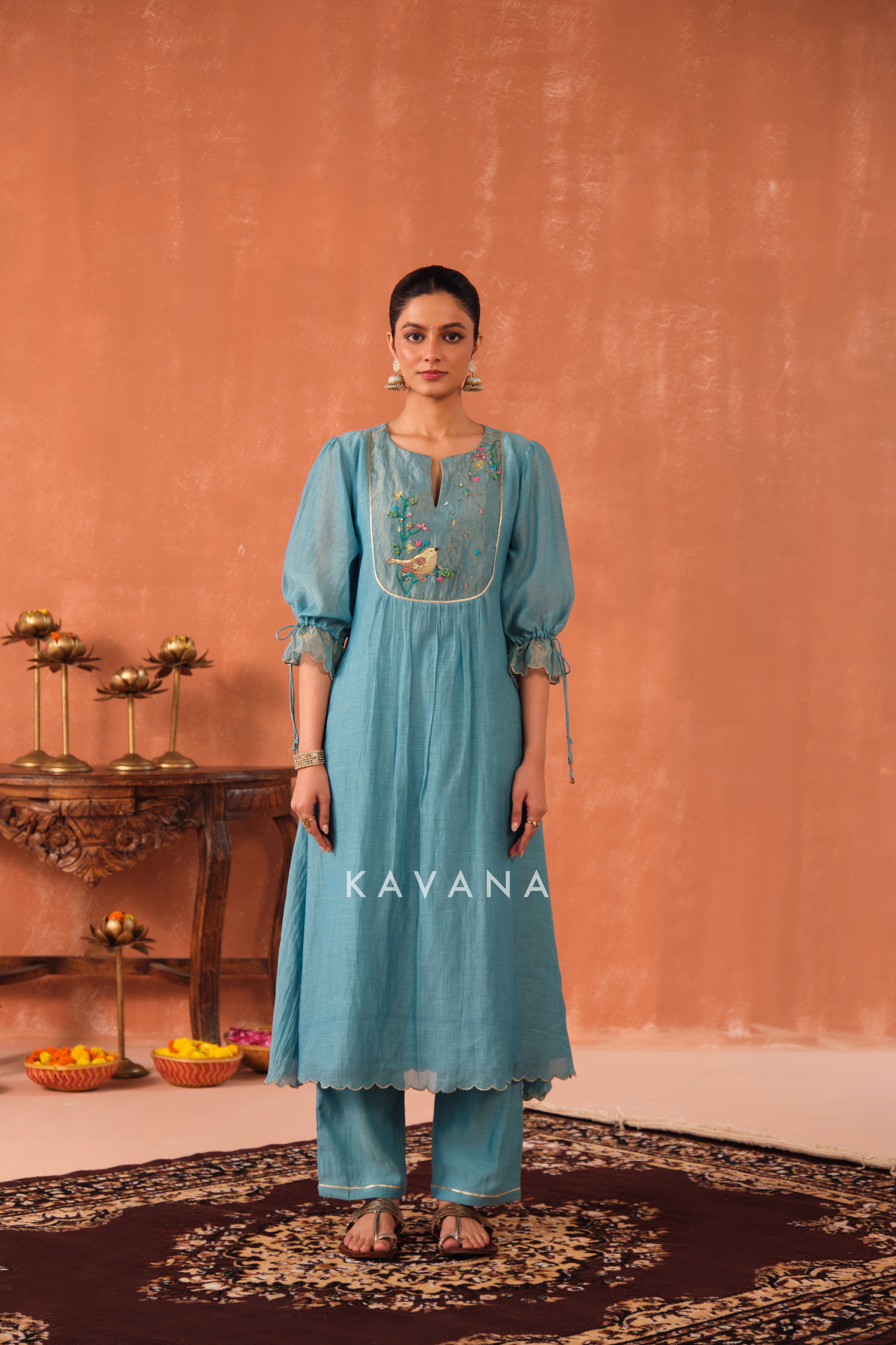 Varuna Chanderi Kurta Set