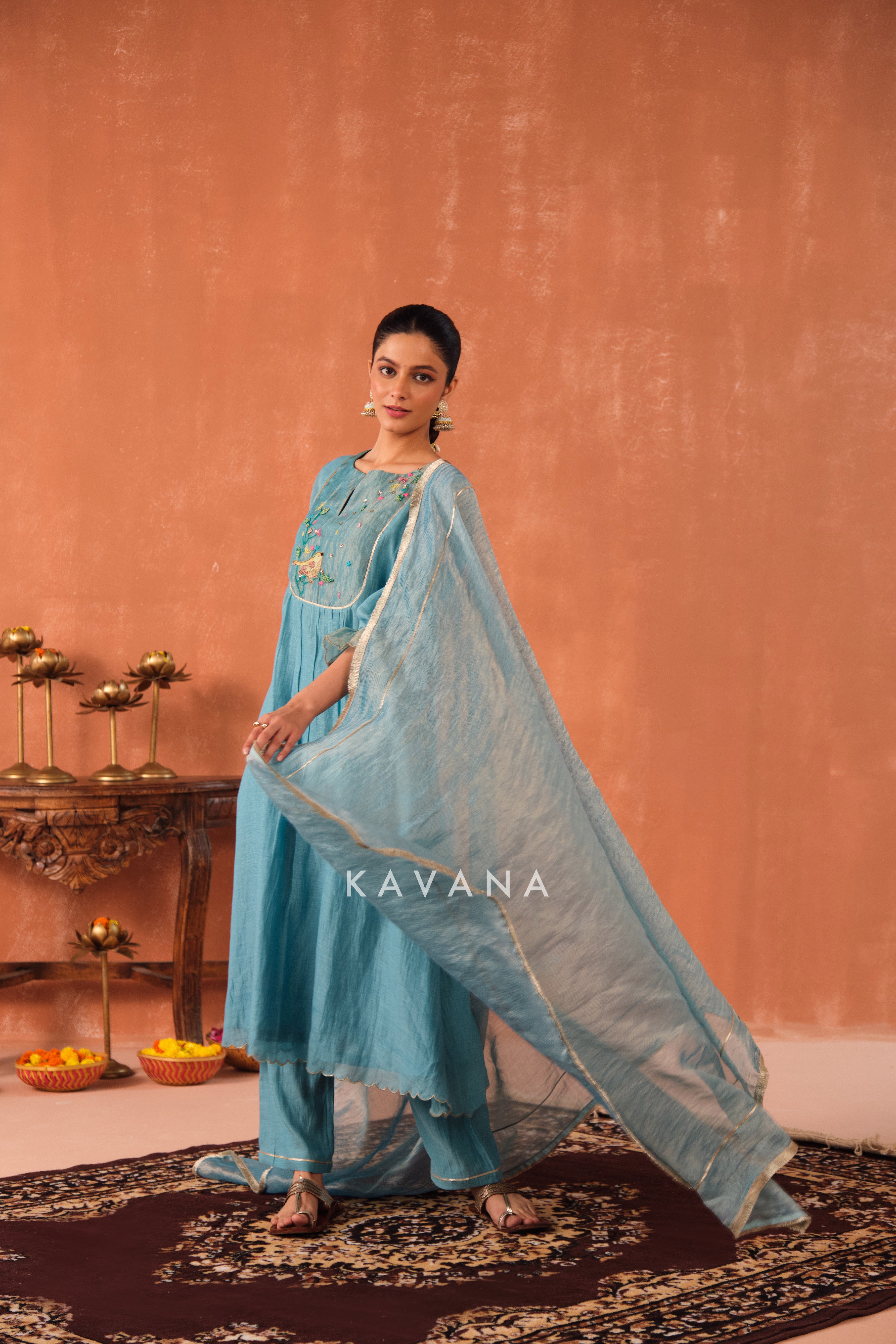 Varuna Chanderi Kurta Set