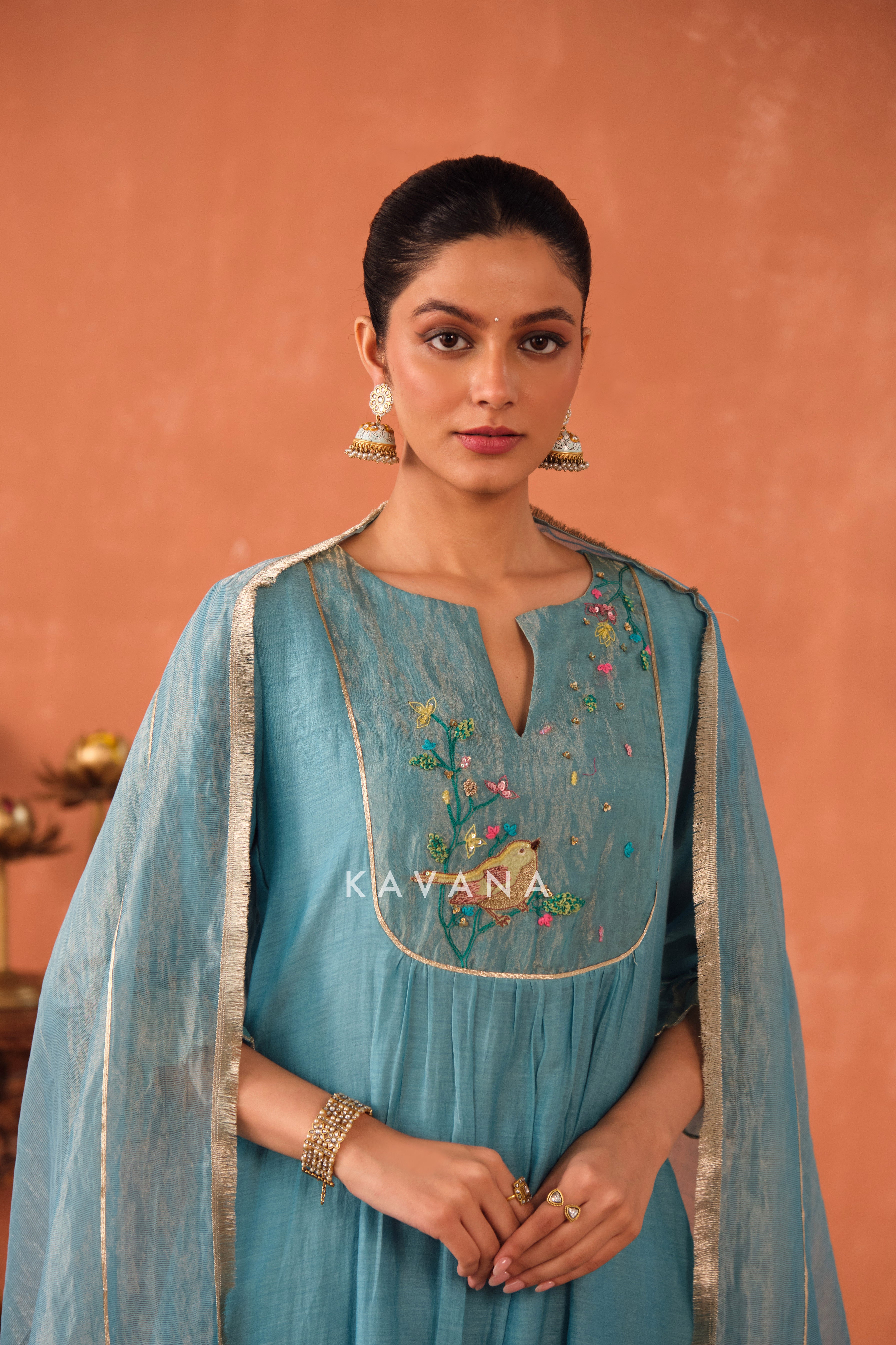 Varuna Chanderi Kurta Set