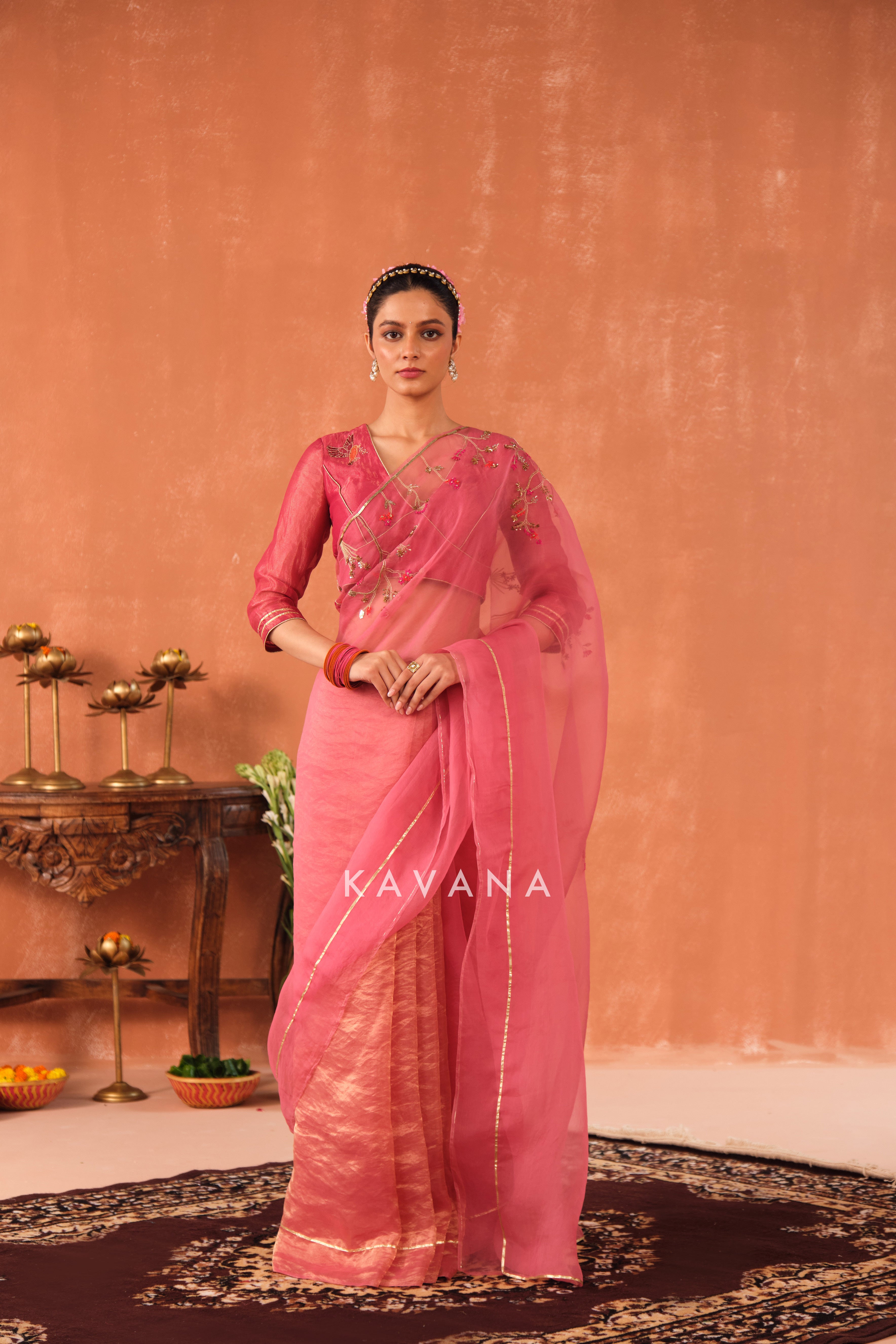 Pankhuri Organza Sari