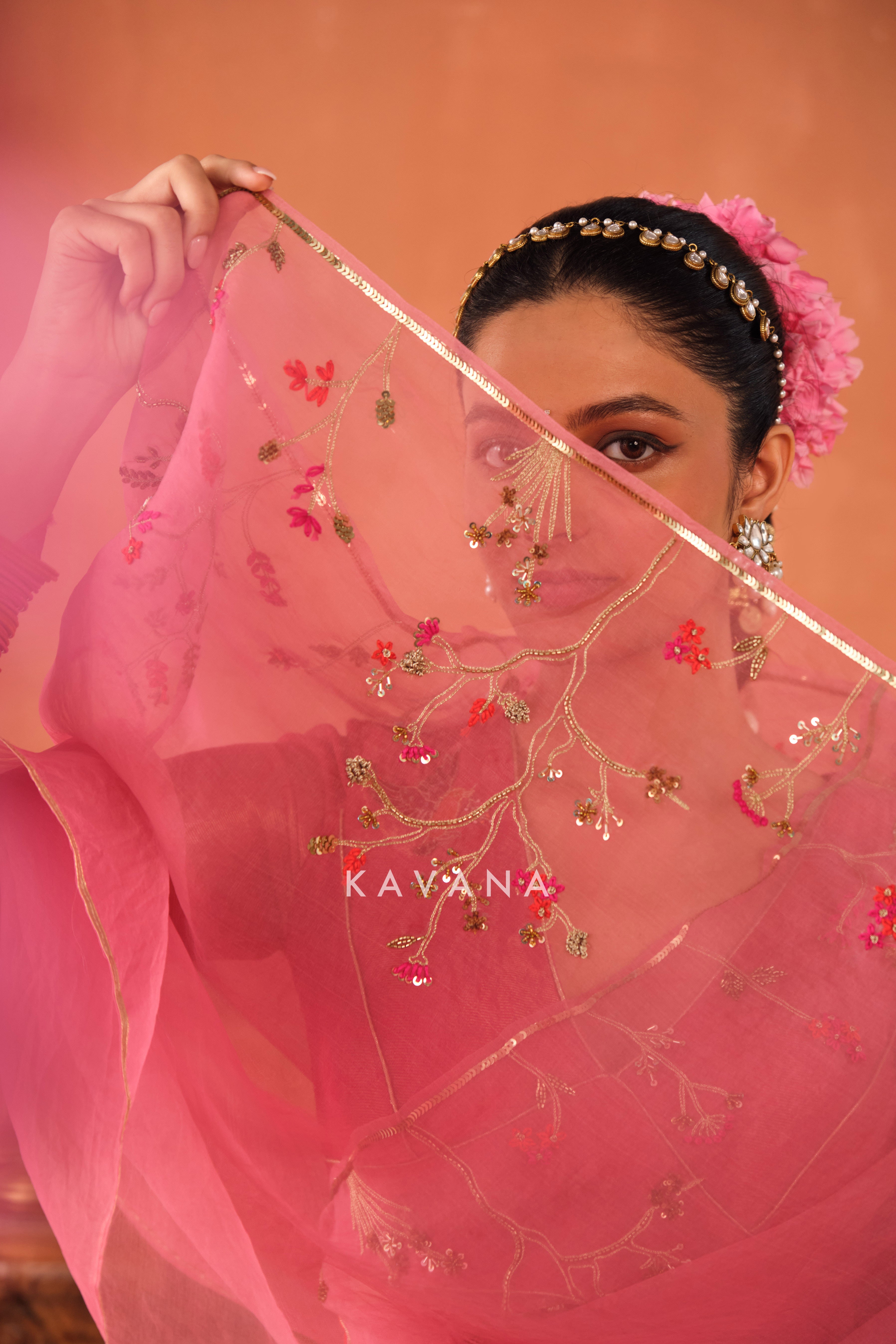 Pankhuri Organza Sari
