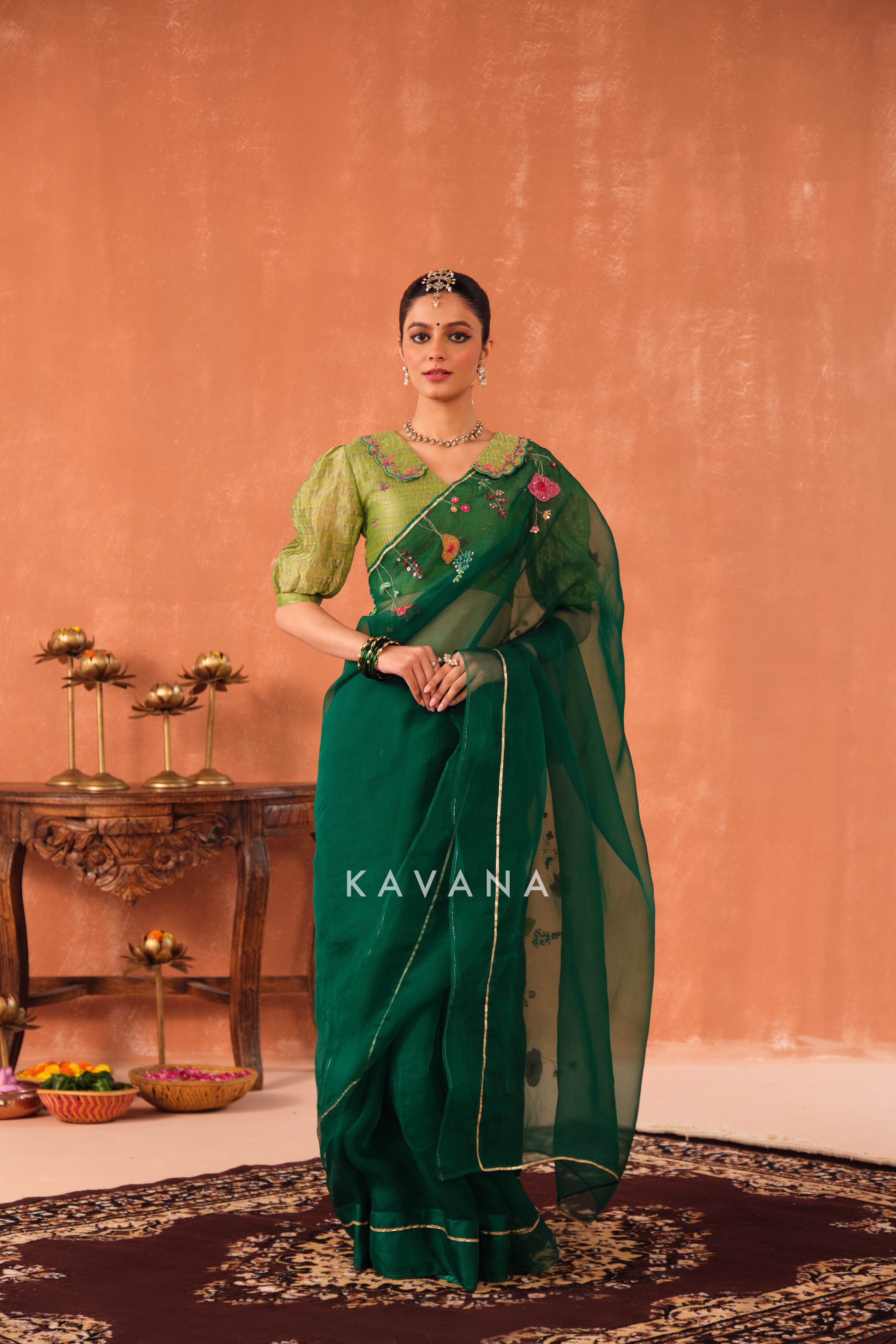 Vrinda Silk Organza Sari