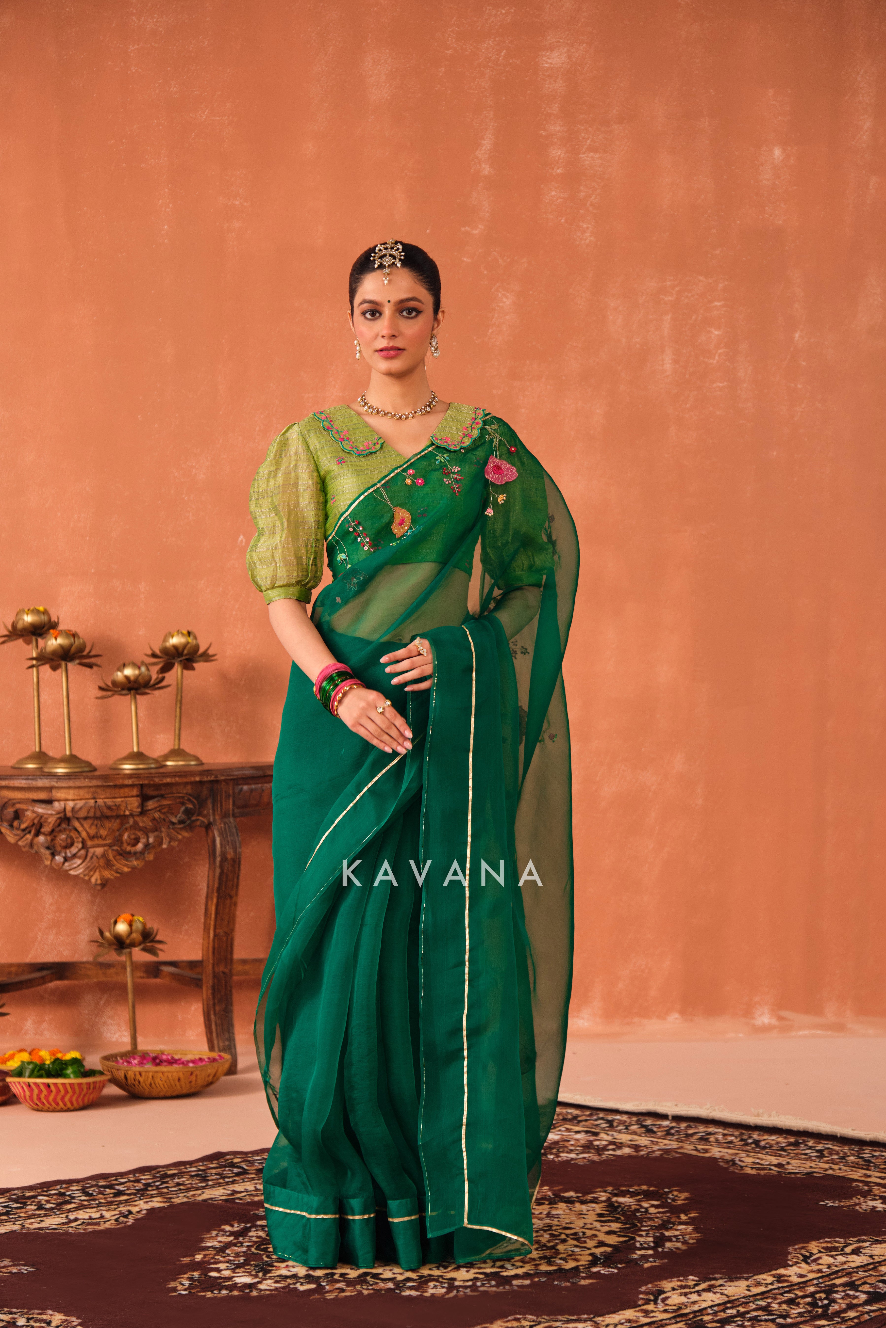 Vrinda Silk Organza Sari
