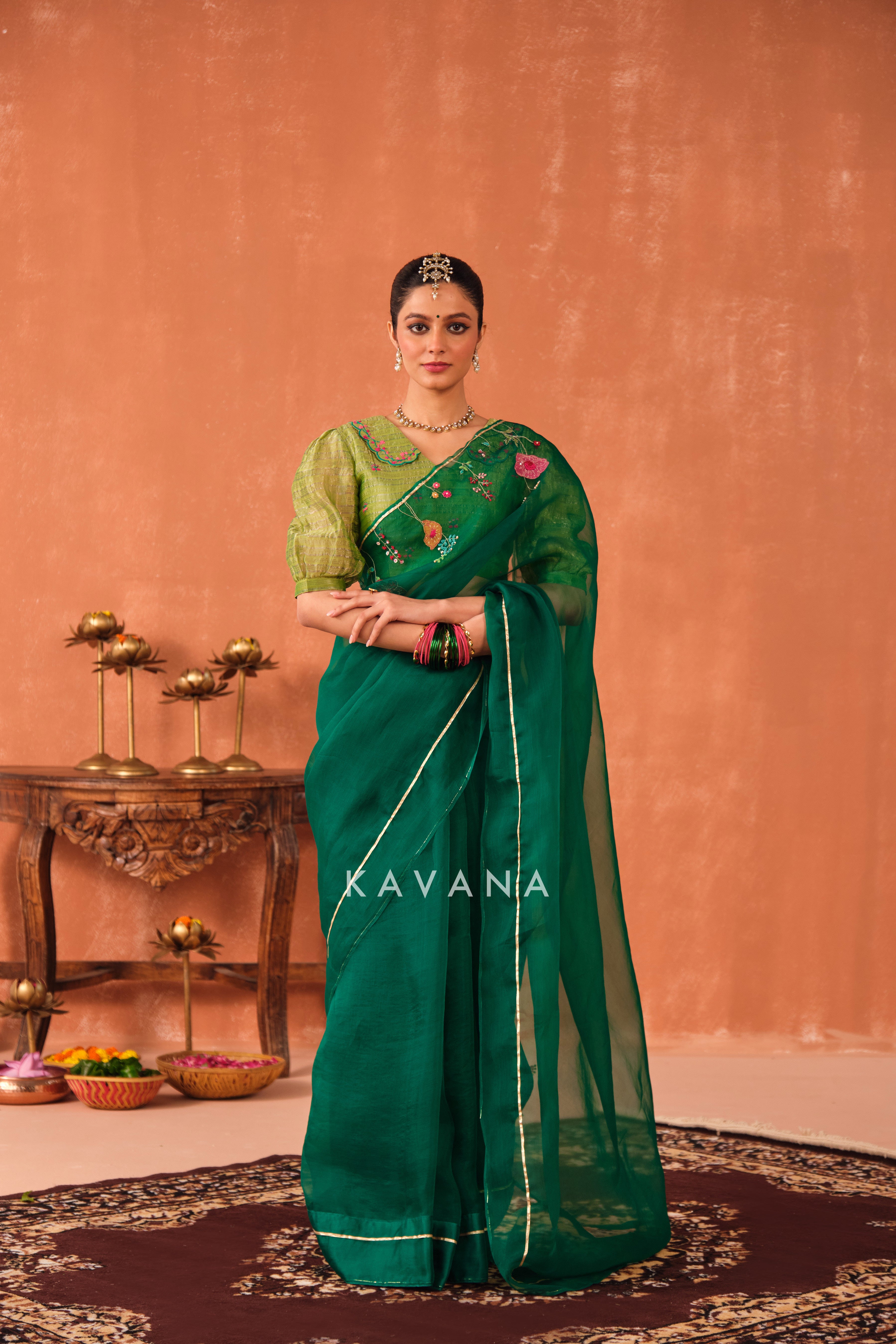 Vrinda Silk Organza Sari