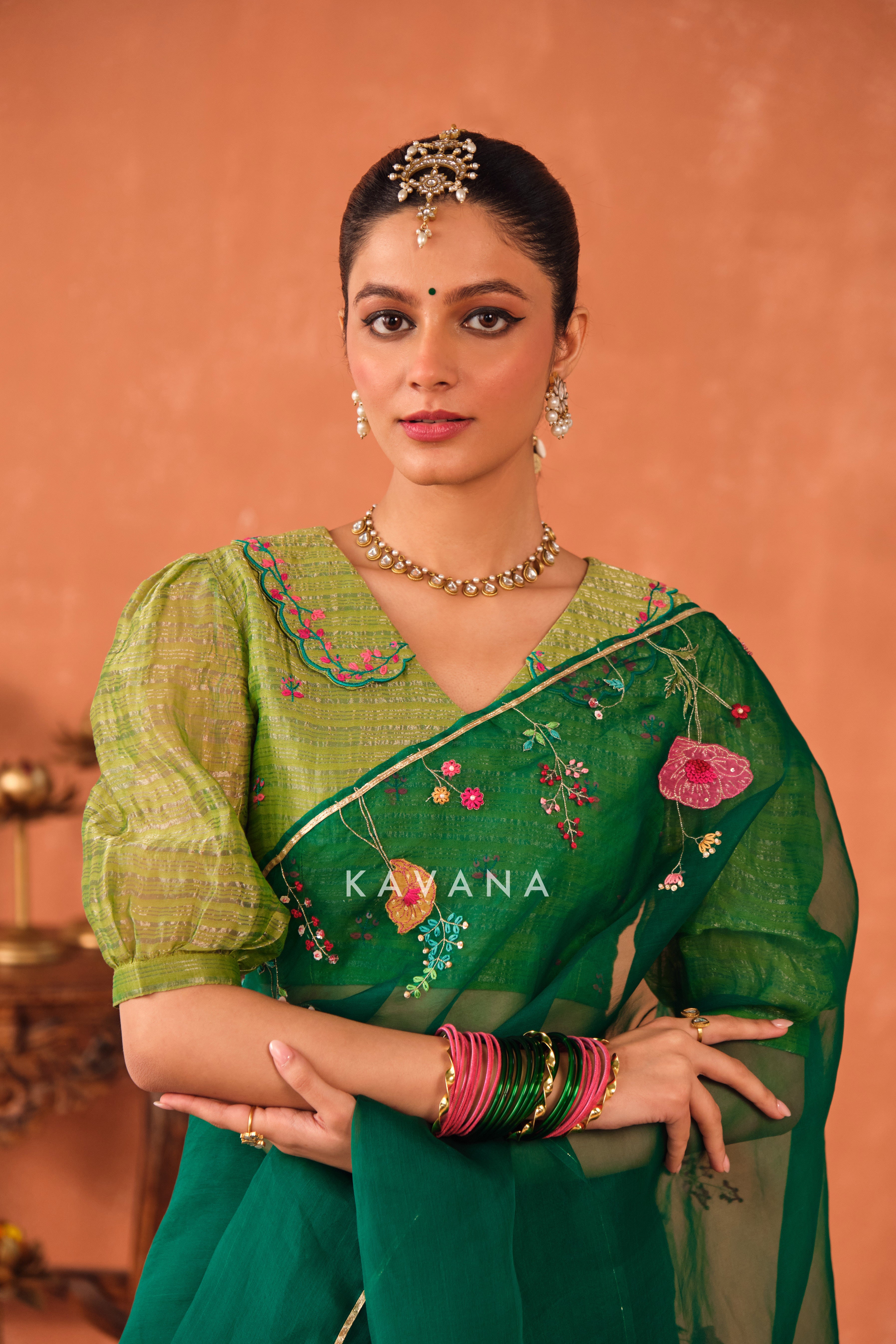 Vrinda Silk Organza Sari