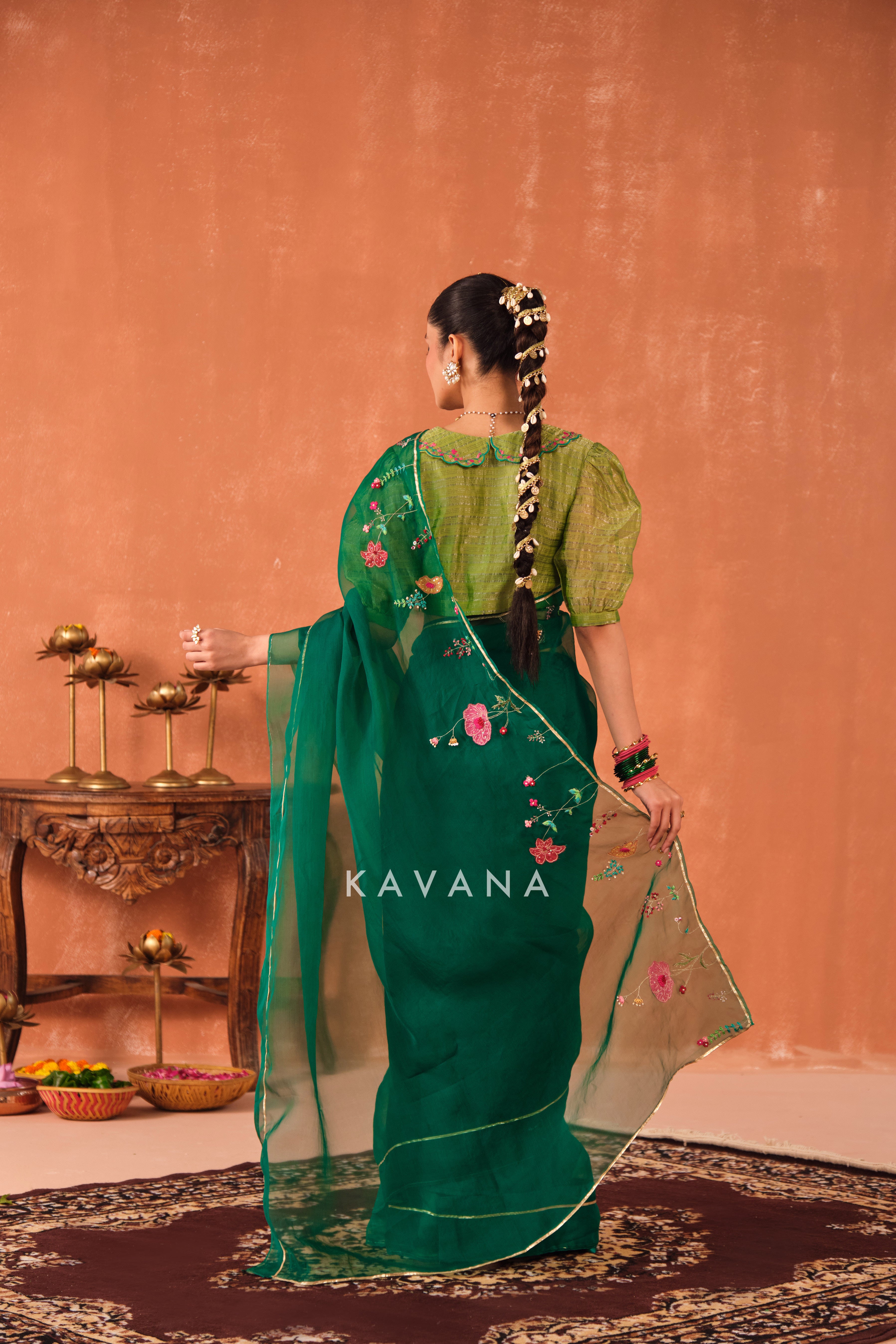 Vrinda Silk Organza Sari