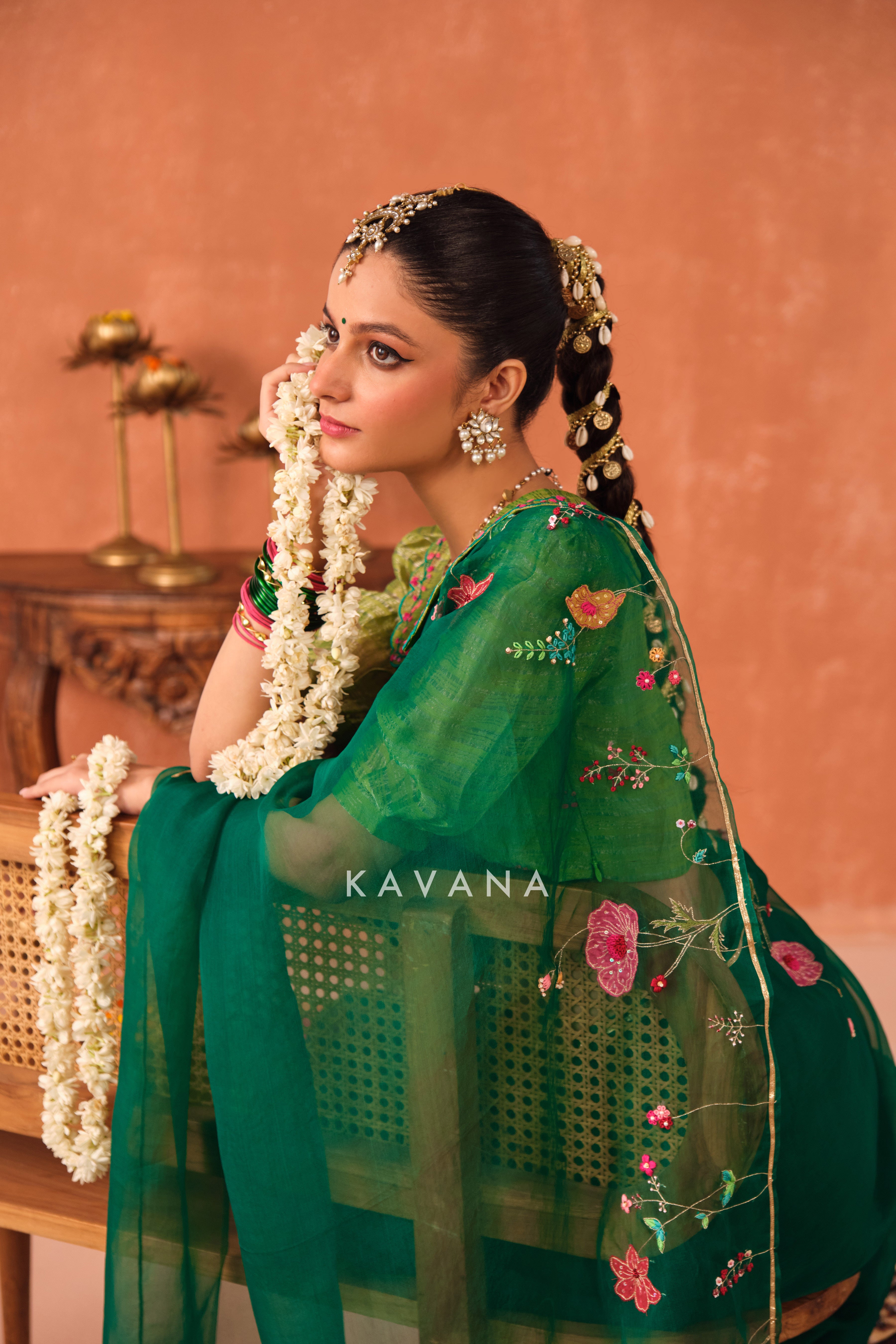 Vrinda Silk Organza Sari