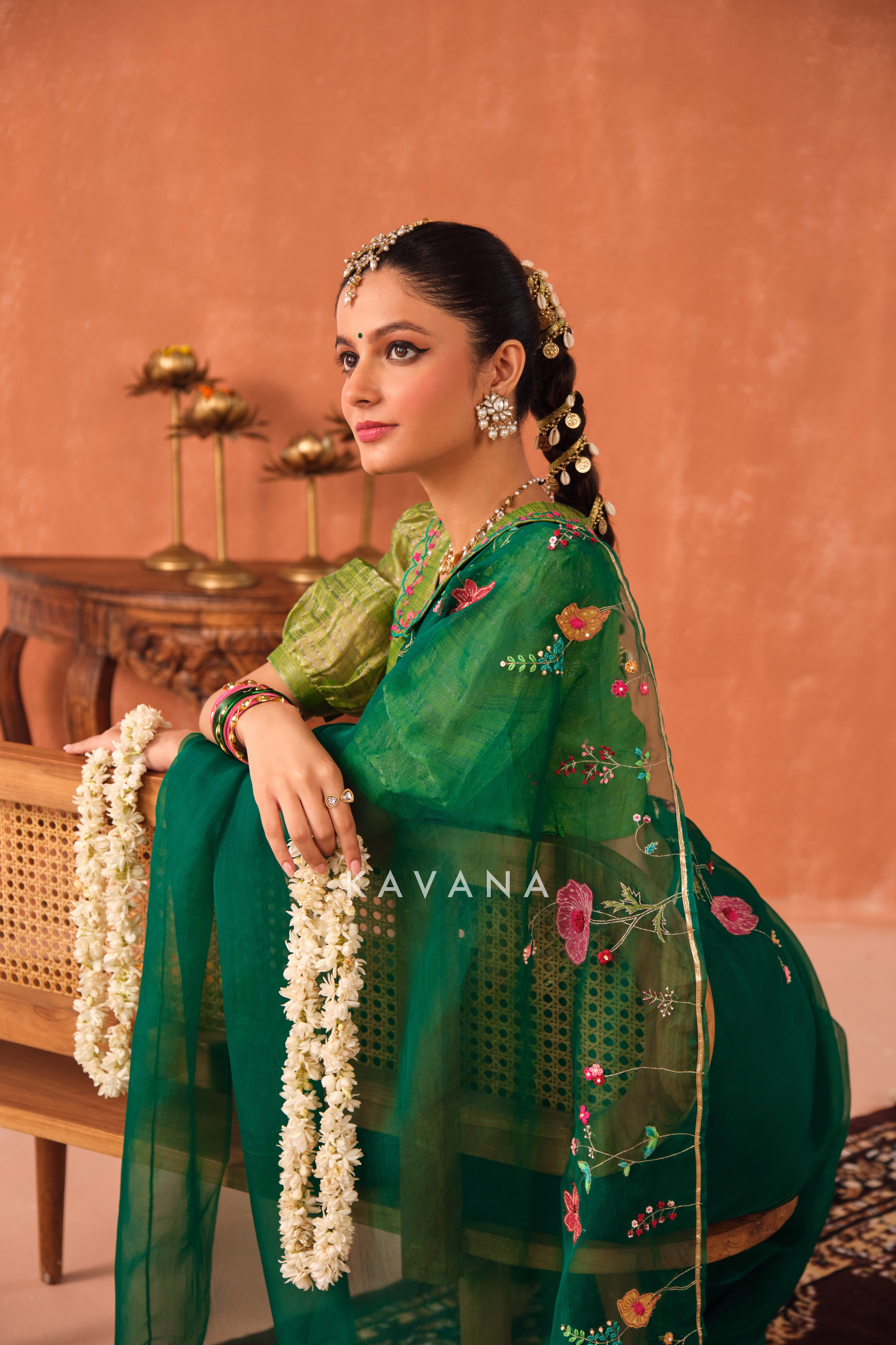 Vrinda Silk Organza Sari