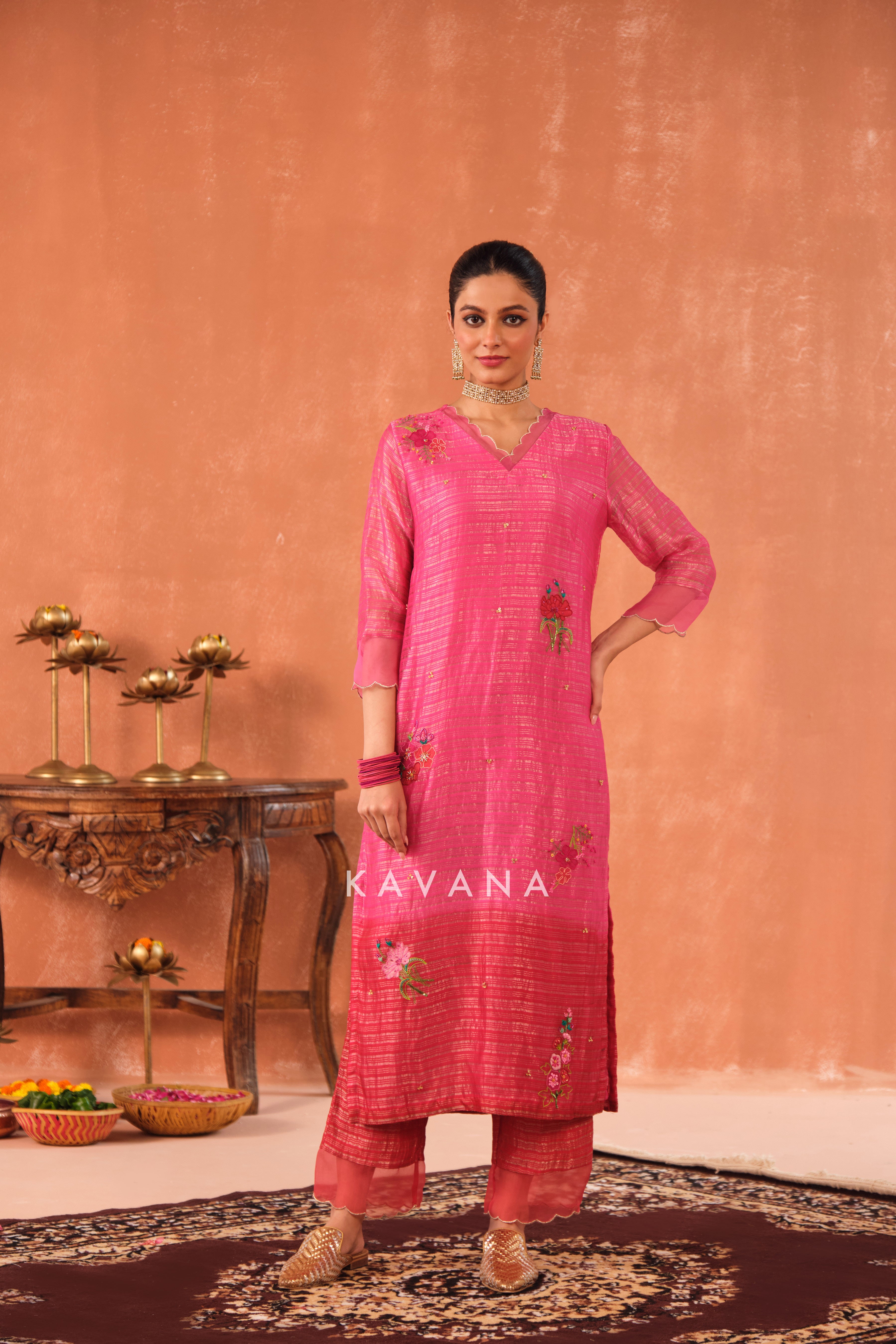 Reva Chanderi Kurta Set