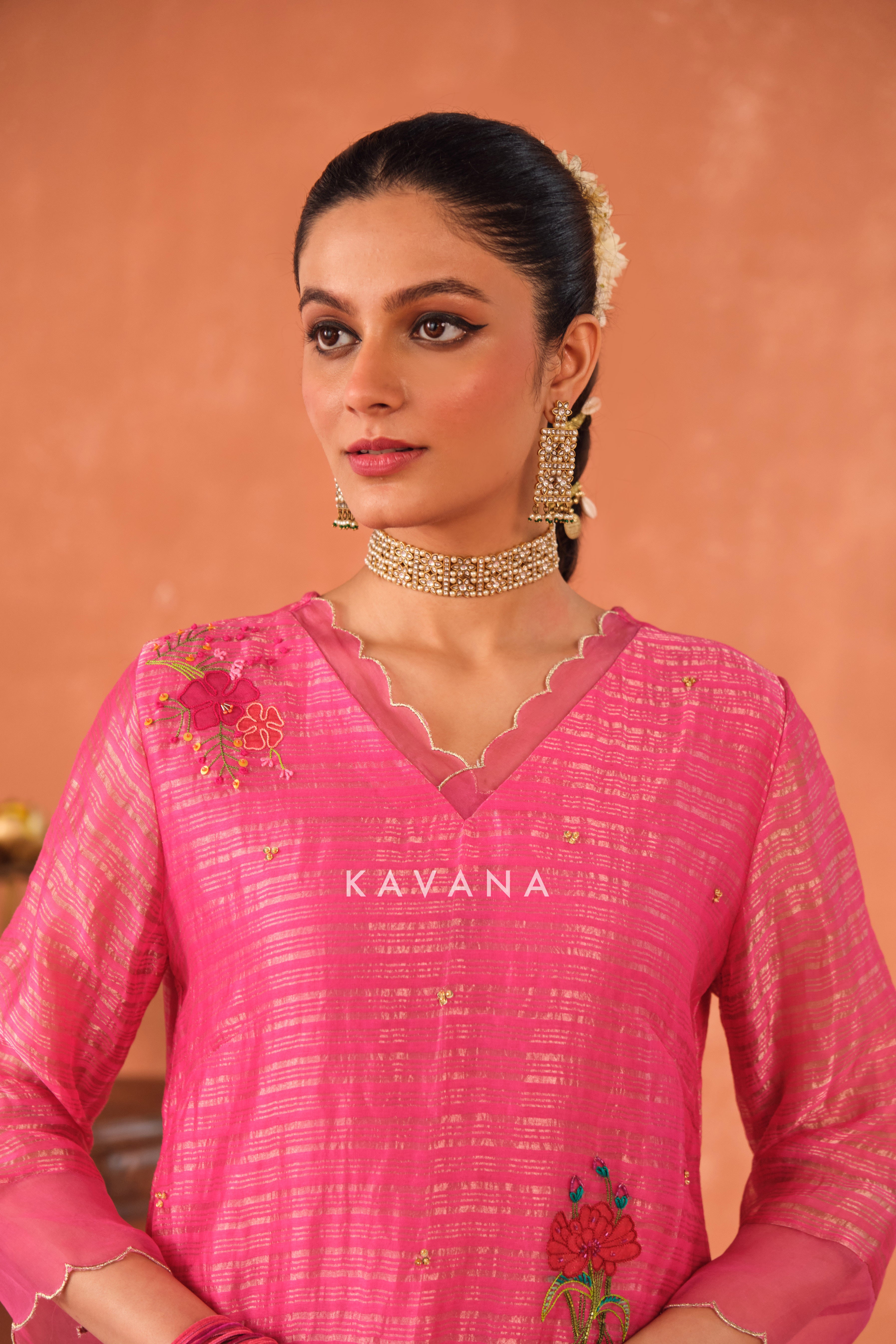 Reva Chanderi Kurta Set