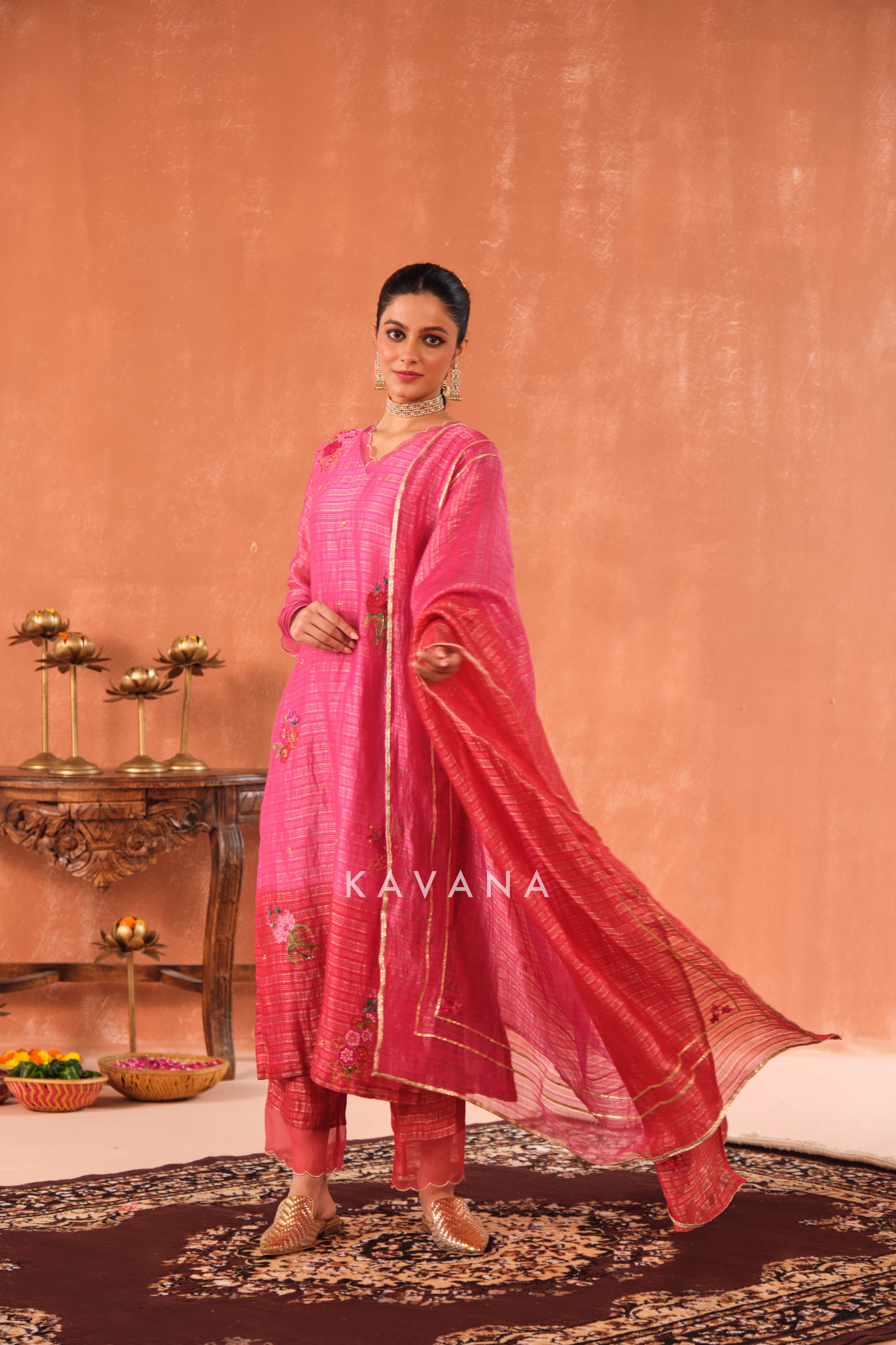 Reva Chanderi Kurta Set