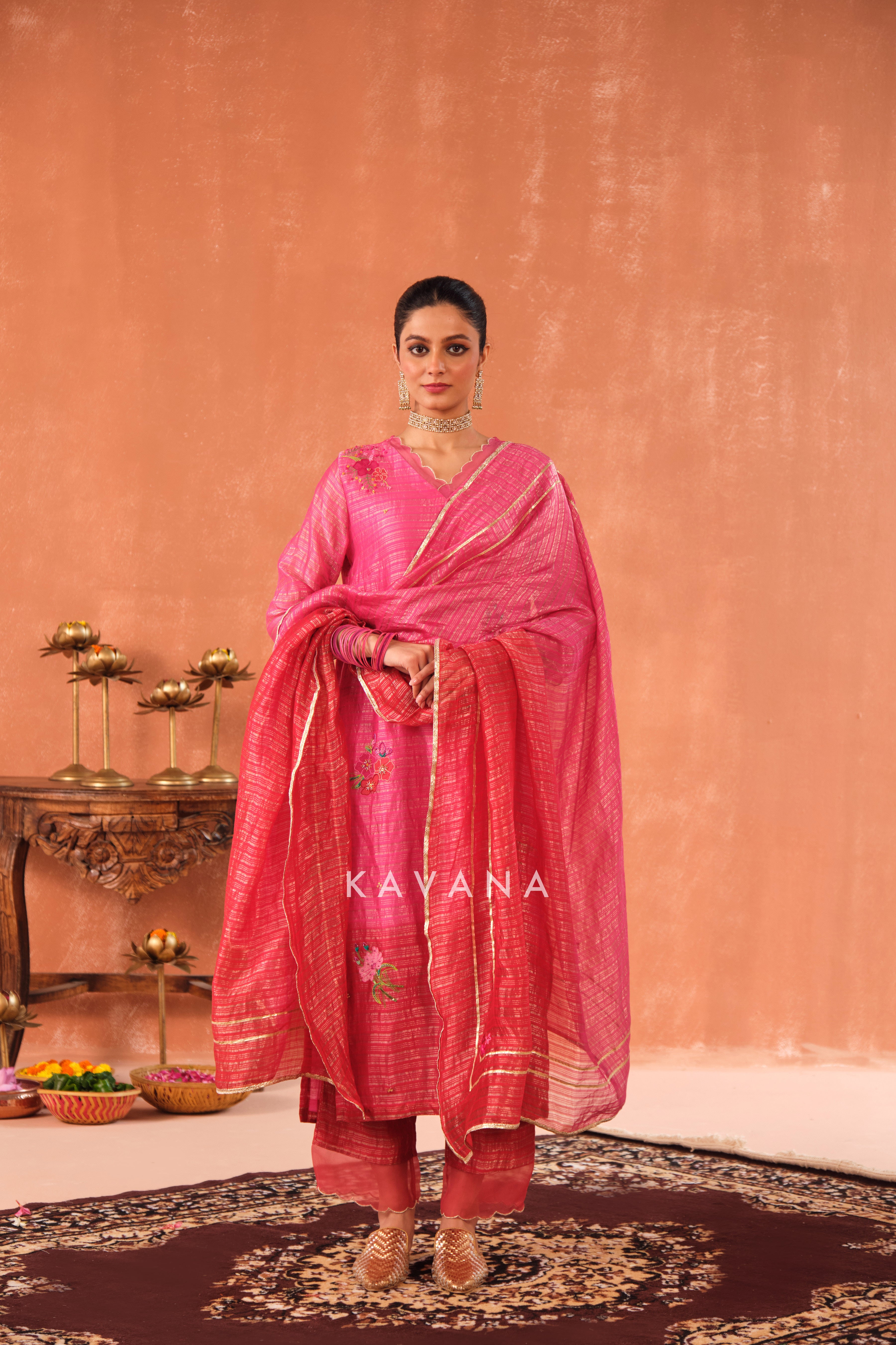 Reva Chanderi Kurta Set