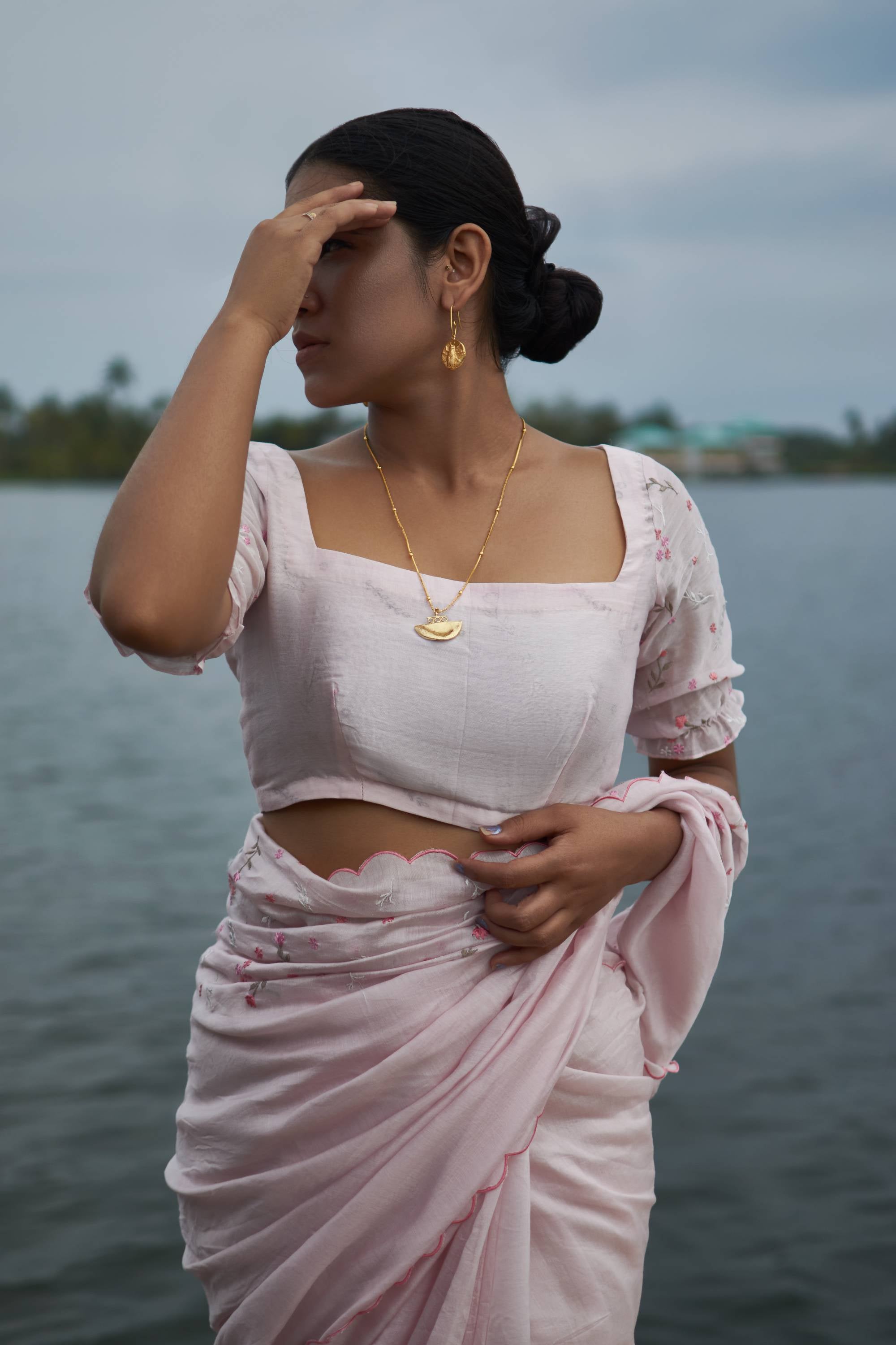 Pink Pepper │Pink embroidered blouse - kavana.in